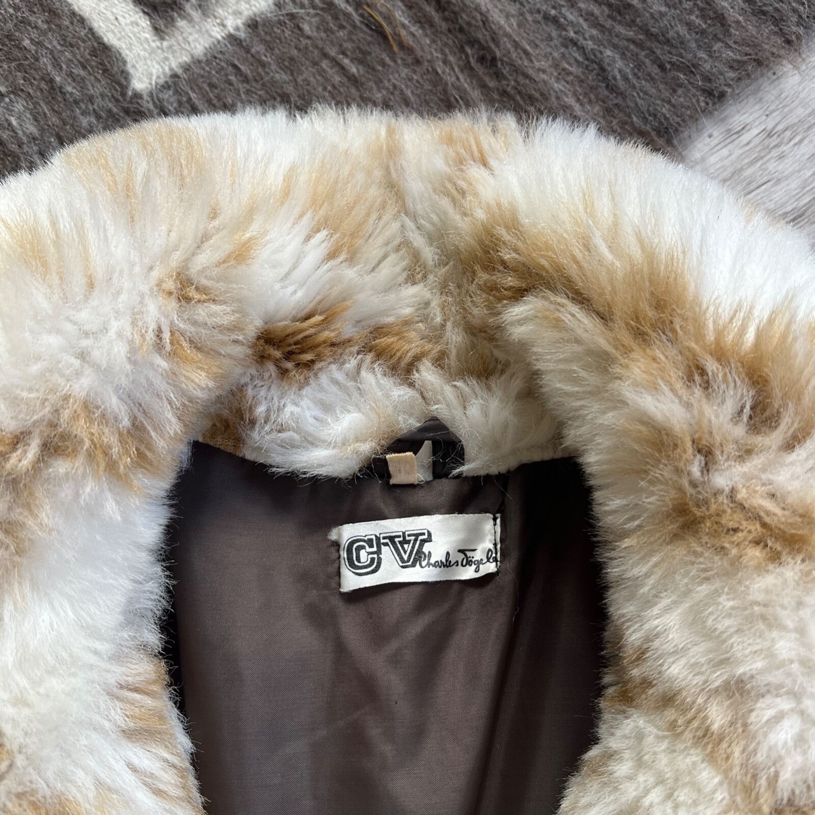 Vintage Charles Vogele Vintage Y2K Faux Fur Coat 8982AC Size L / US 10 / IT 46 - 5 Thumbnail