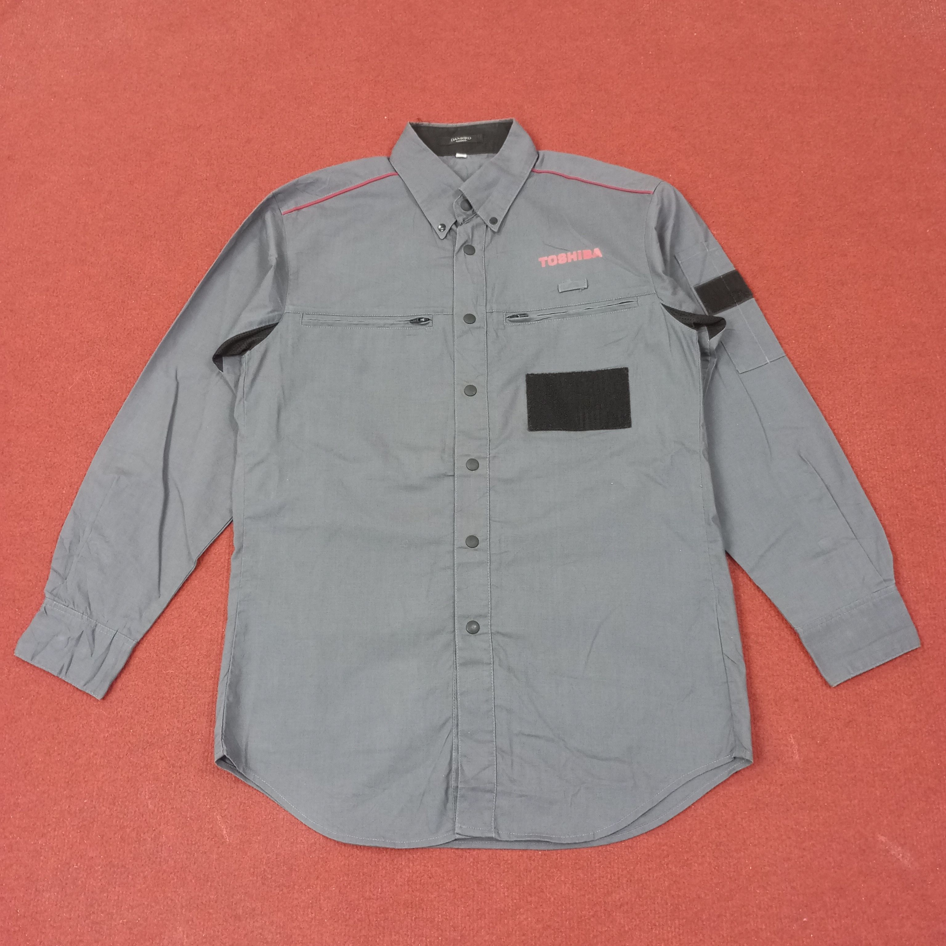Vintage Toshiba Japanese Brand Workwear Uniform Shirt c223n38 Size US M / EU 48-50 / 2 - 1 Thumbnail