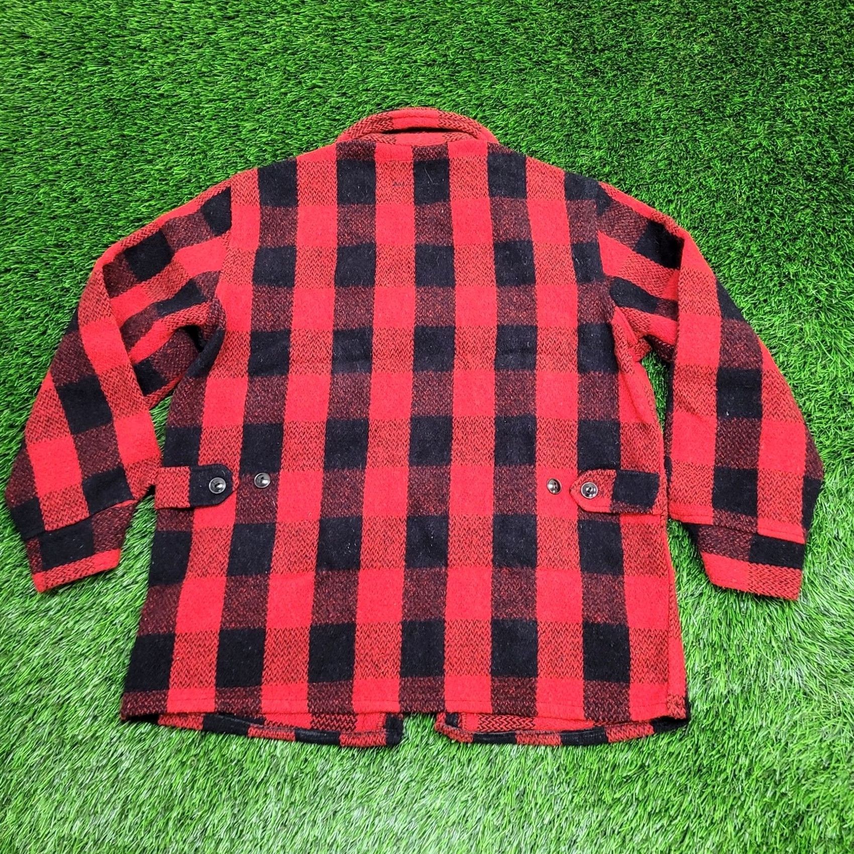 Vintage VINTAGE Melton Buffalo Plaid Wool Hunting Jacket Medium Mens Talon Zip USA 50s Mackinaw Cruiser Shacket Size US M / EU 48-50 / 2 - 5 Thumbnail