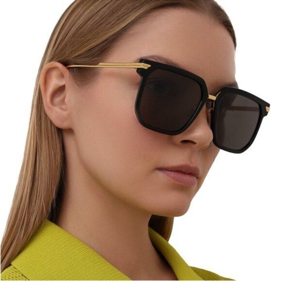 BOTTEGA VENETA ボッテガ サングラス BV1083SA 001 黒 Bottega Veneta BV1083SA Asian Fit 001 Geometric Black Sunglasses