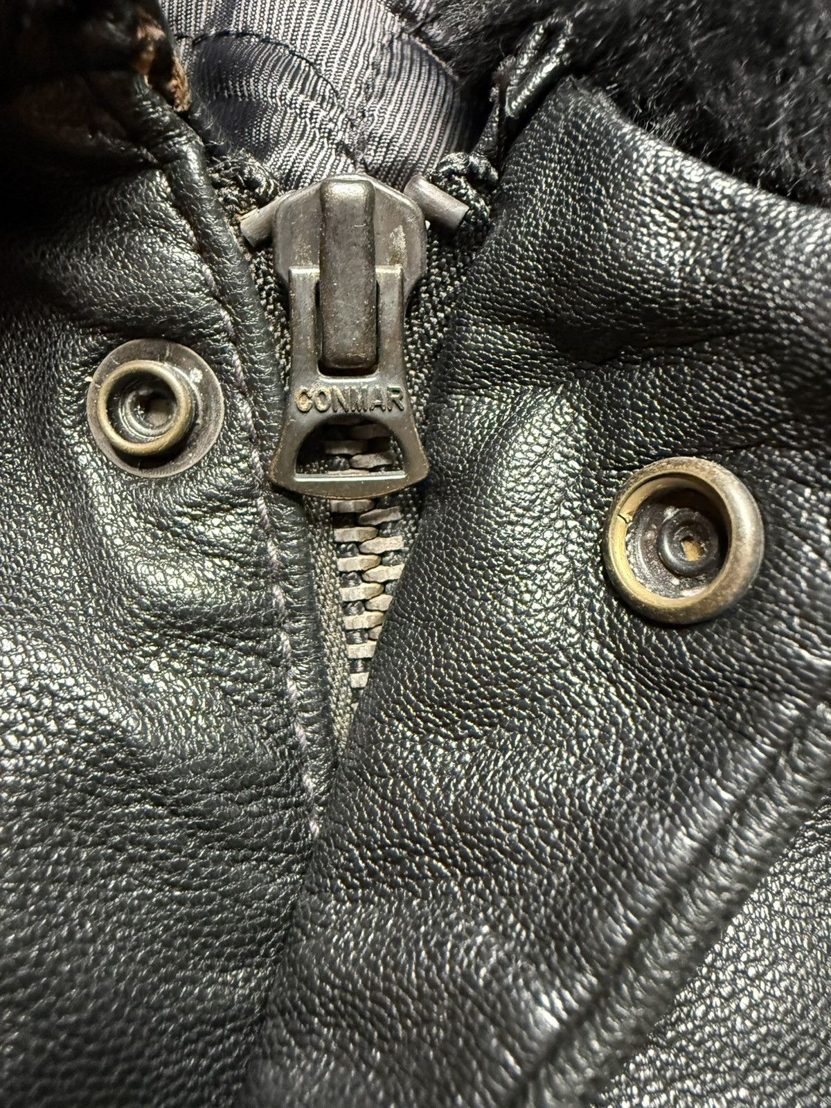 Emporio Armani Armani Exchange Leather Aviator Jacket With Fur Collar Size US L / EU 52-54 / 3 - 6 Thumbnail