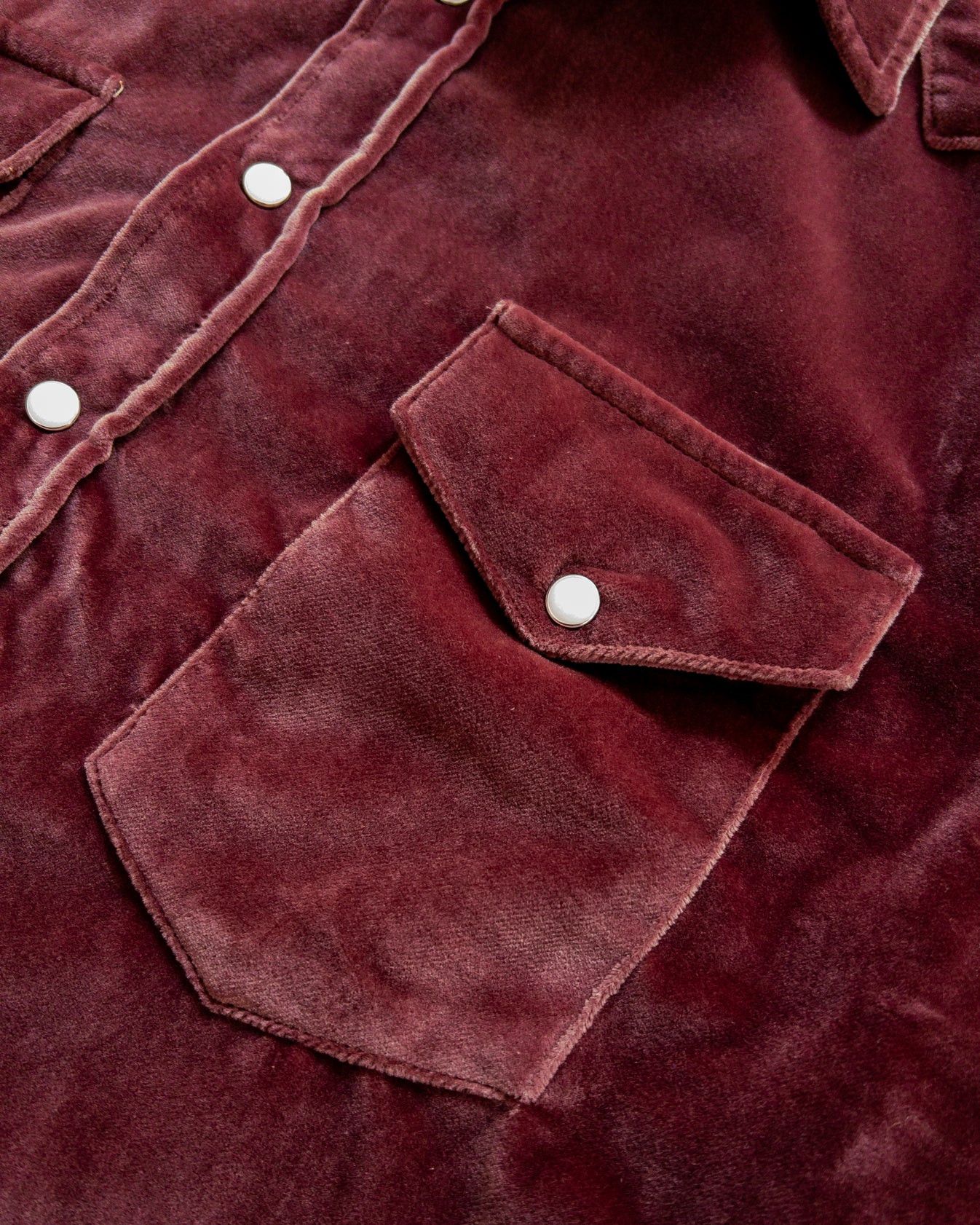 WYTHE 💚 Wythe Velvet Pearlsnap Shirt Plum Large NEW Size US L / EU 52-54 / 3 - 2 Thumbnail