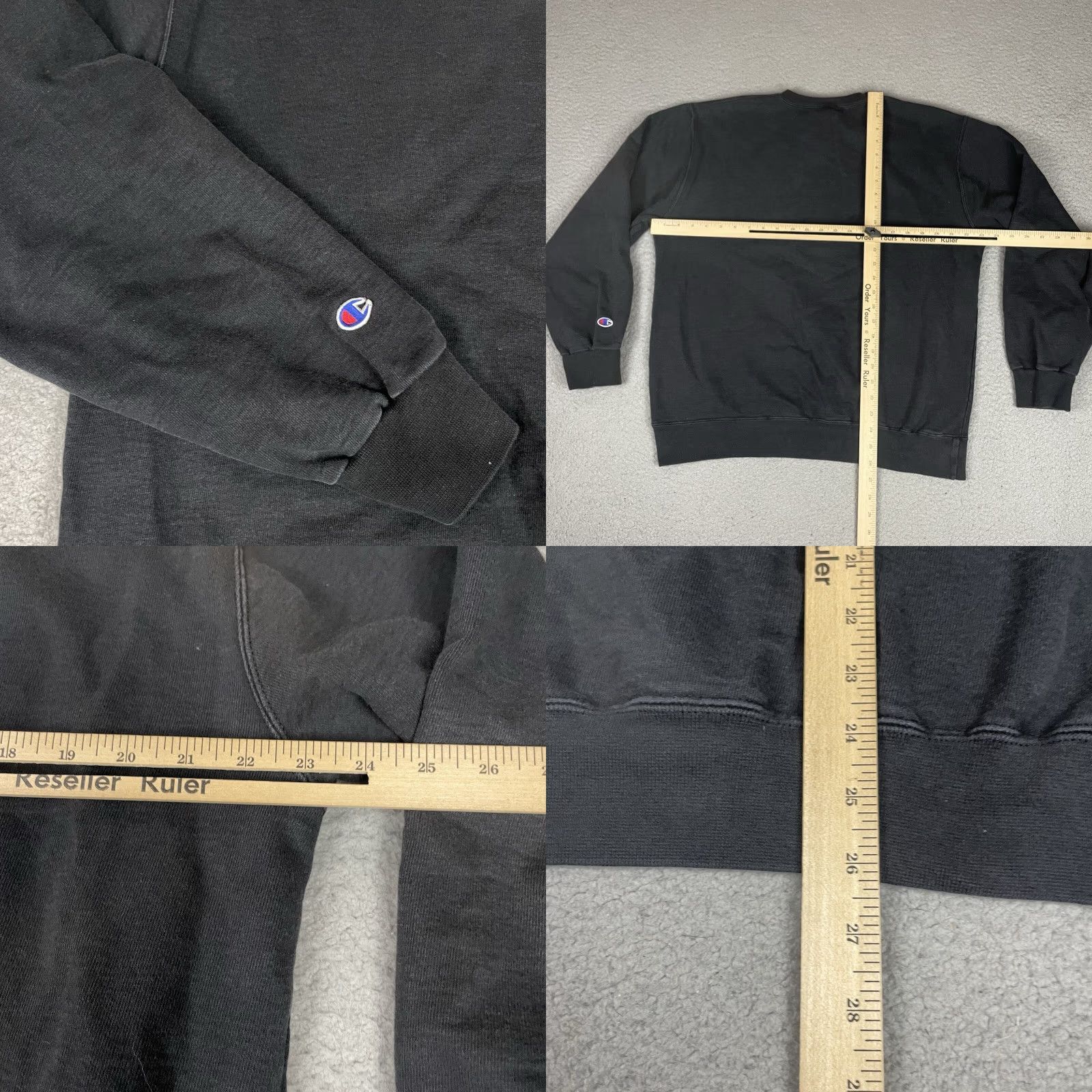 Champion VINTAGE Champion Sweatshirt Mens XL Black Embroidered Made USA 80s Spellout Logo Size US XL / EU 56 / 4 - 8 Thumbnail
