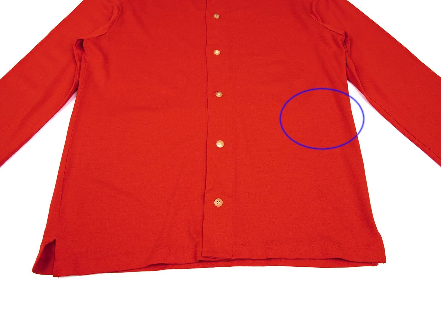 Yohji Yamamoto Yohji Yamamoto Wool Knit Shirt Red 3 Size US L / EU 52-54 / 3 - 6 Thumbnail