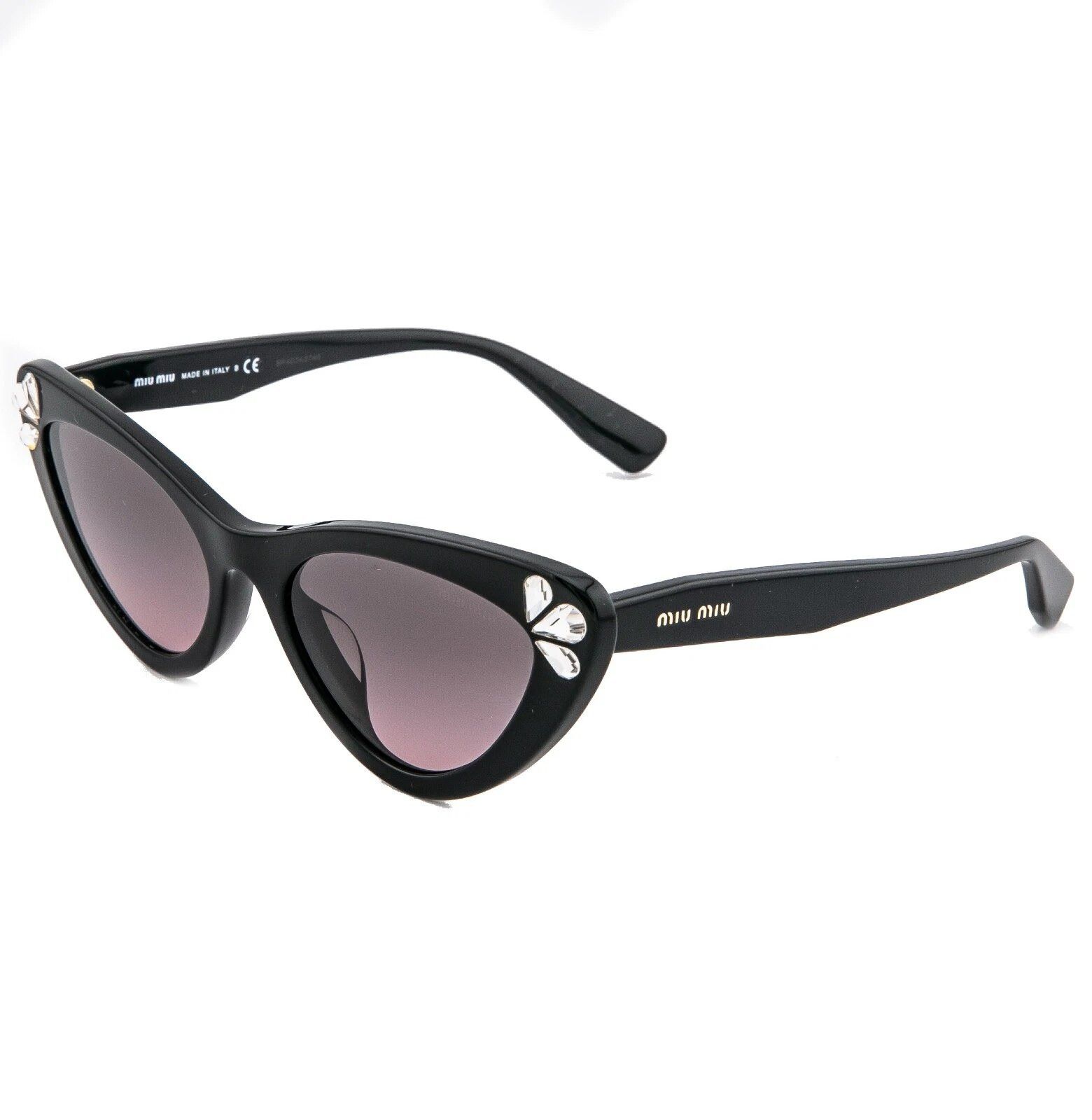 Miu Miu MIU MIU MU01VS Crystal Jewel 01V Black Luxury Fashion Size ONE SIZE - 6 Thumbnail