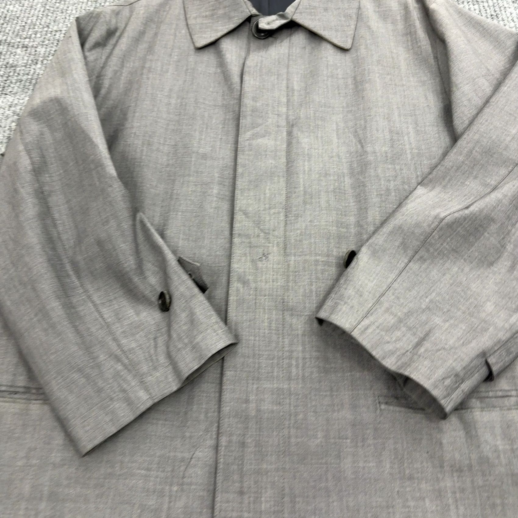 Brooks Brothers Brooks Brothers Trench Coat Men XL Grey Wool Mohair Loro Piana Storm System Water Resistant Windproof Long Coat Classic Luxury Form al Business Travel Size US XL / EU 56 / 4 - 5 Thumbnail