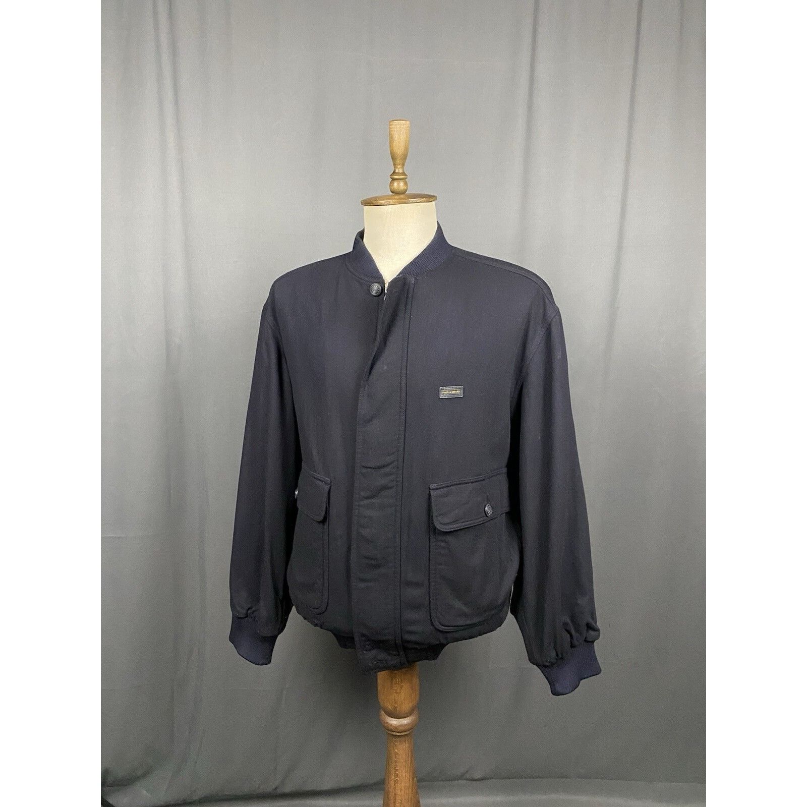 Paul & Shark Paul&Shark Men's Black Wool Multipocket High Neck Bomber Jac Size US XL / EU 56 / 4 - 2 Thumbnail
