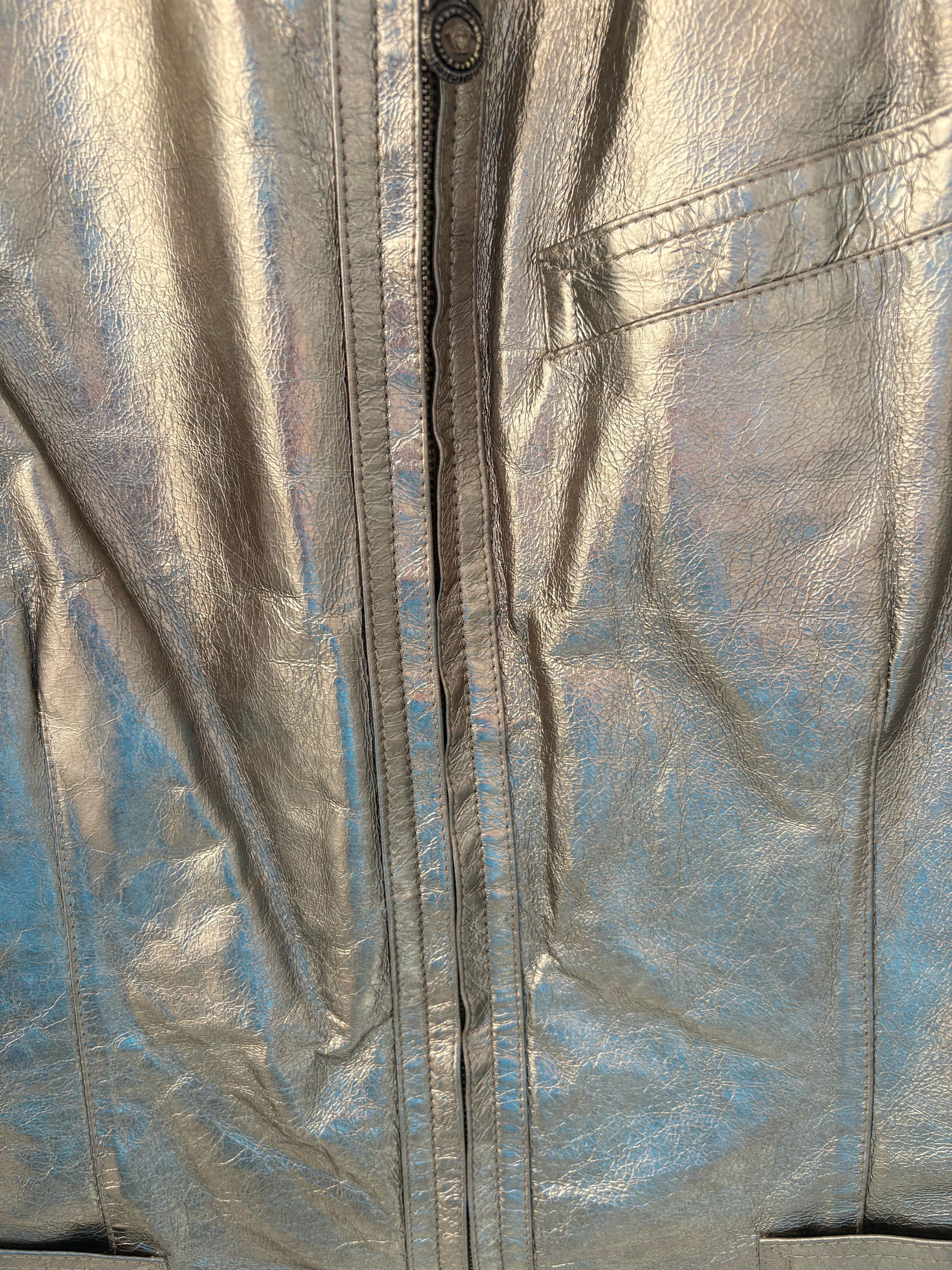 Versace Gianni Versace silver leather vintage vest Size US M / EU 48-50 / 2 - 4 Thumbnail