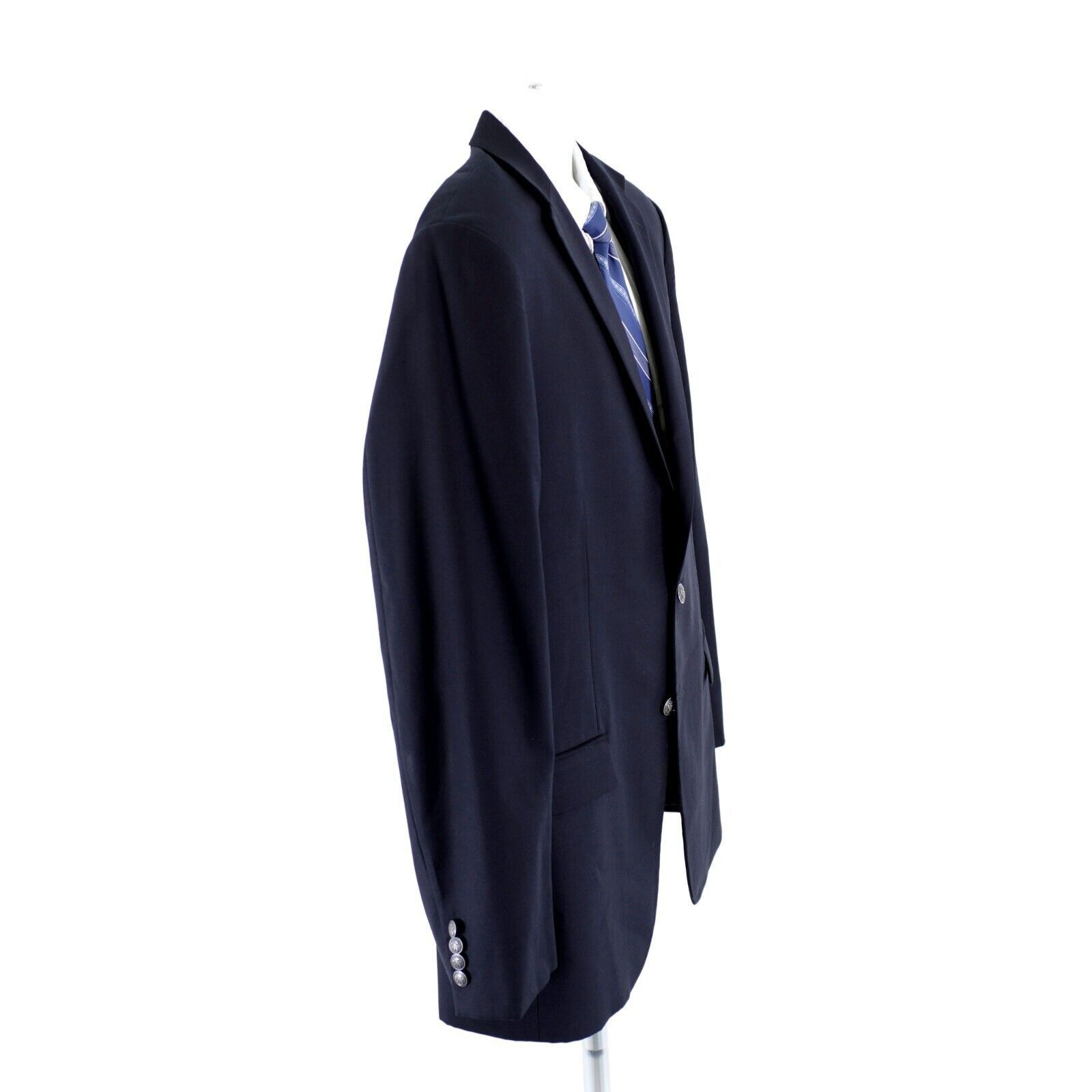 Hart Schaffner Marx Hart Schaffner Marx Blue Thick Wool 2 Silver Button Blazer 4 Size 44L - 9 Thumbnail