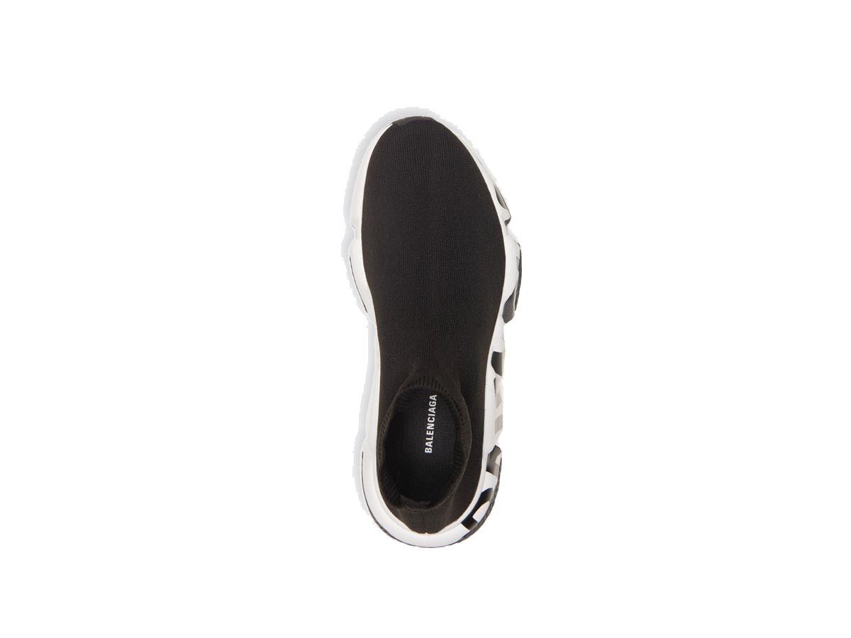 Balenciaga o1w1db10625 Speed Recycled Knit Graffiti Sneakers in Black Size US 12 / IT 42 - 3 Thumbnail