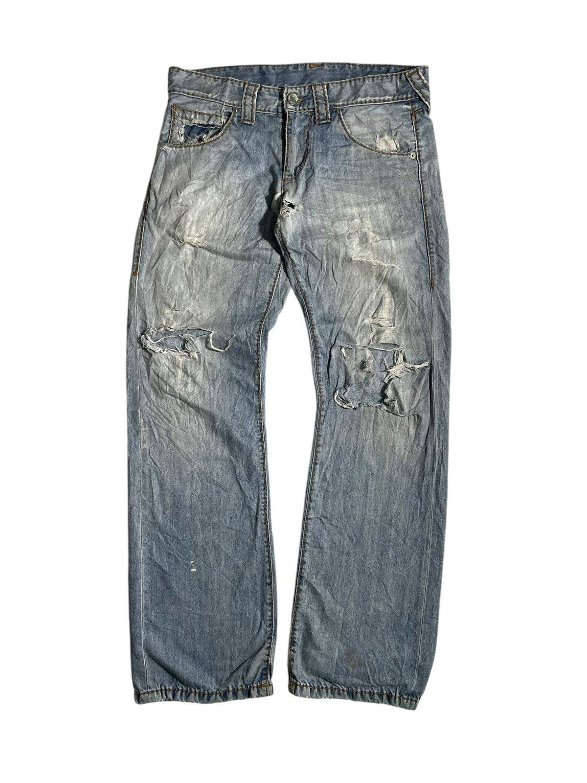 Emporio Armani Vintage Emporio Armani Distressed Jeans Size US 36 / EU 52 - 1 Thumbnail