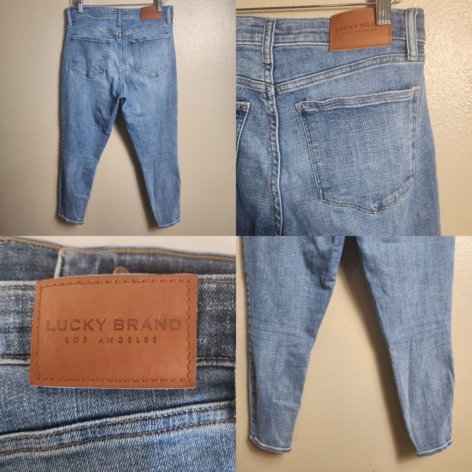 Lucky Brand Lucky Brand Jeans Womens Ava Medium Wash Midrise Crop Jeans-Size 29/8-29 Regular Blue Cotton Spandex Denim 5-Pocket Slim Vintage? No Size 29" - 8 Thumbnail