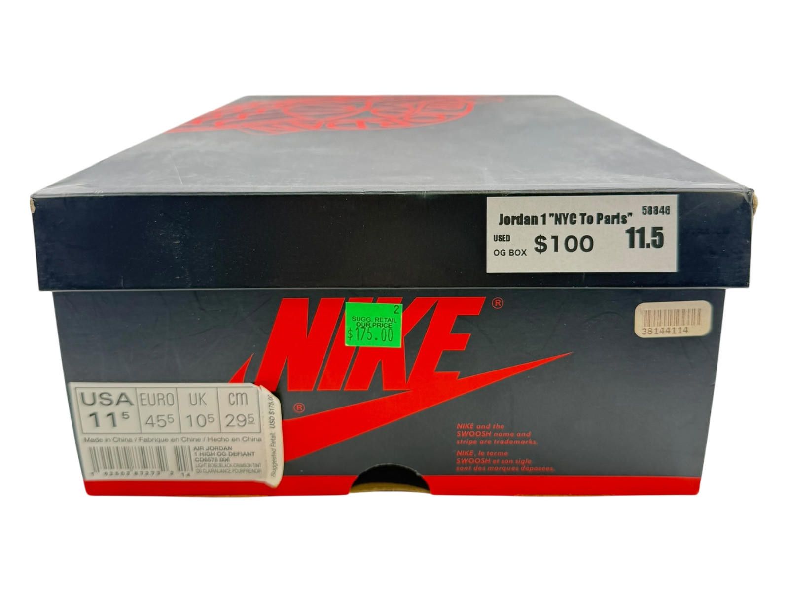 Nike Nike Air Jordan 1 NYC To Paris US 11.5 Used with Box Size US 11.5 / EU 44-45 - 6 Thumbnail