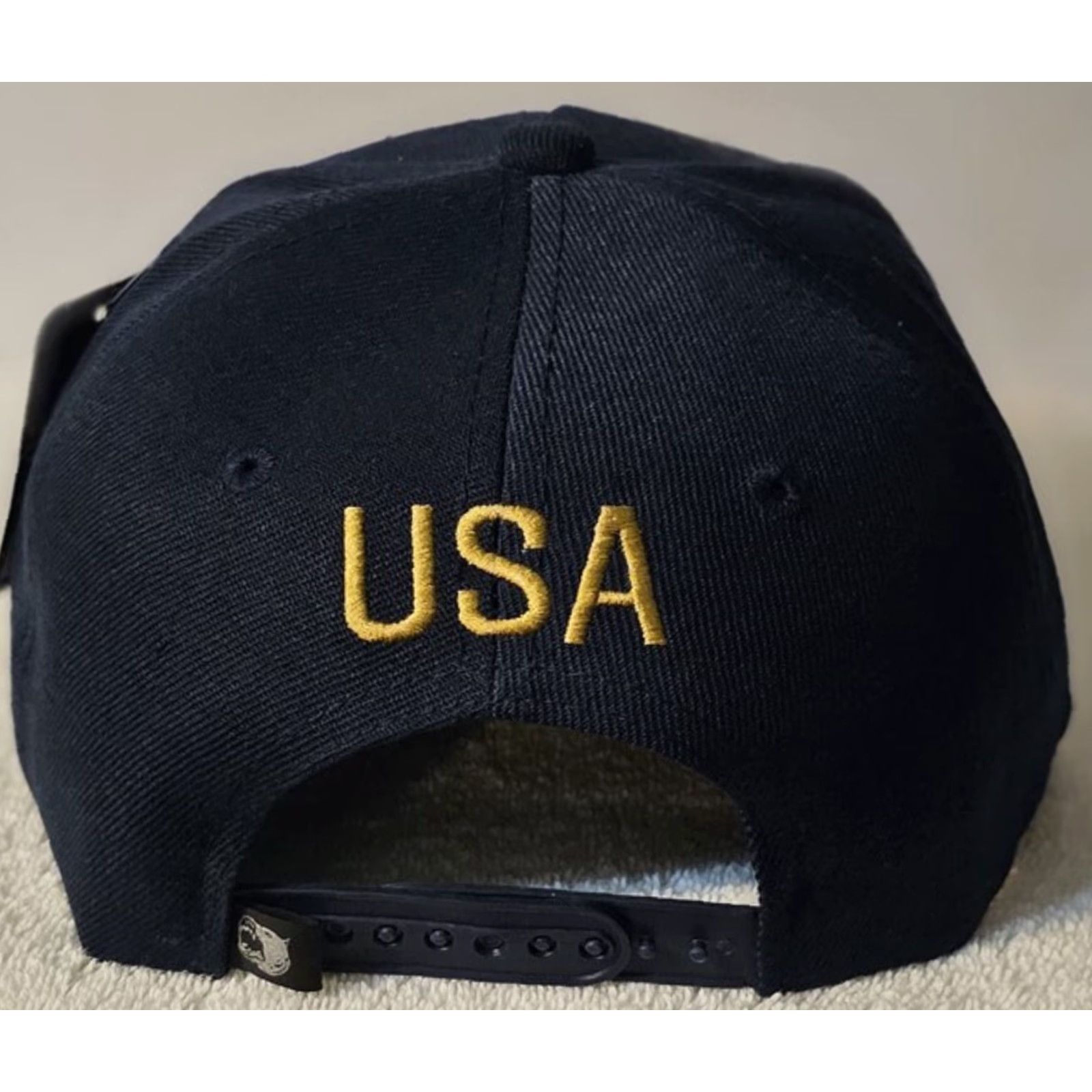 Vintage GOD BLESS AMERICA PATRIOTIC EAGLE FLAG USA BIRD SNAPBACK BASEBALL CAP DARK BLUE POLYESTER ADJUSTABLE SNAPBACK MEN Size ONE SIZE - 2 Thumbnail