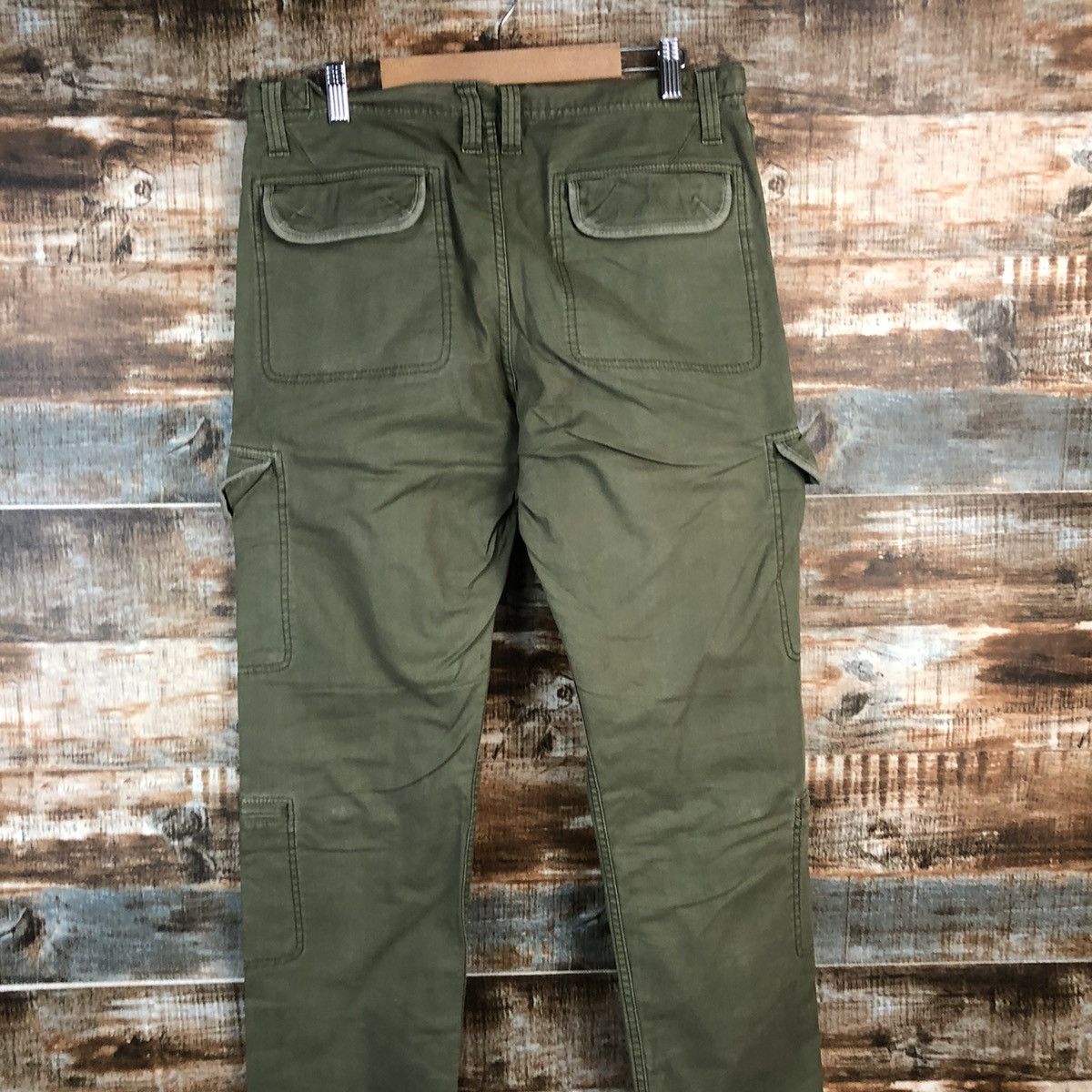 Japanese Brand DL Design Work Green Cargo Multipocket Pants #C634 Size US 31 - 16 Thumbnail