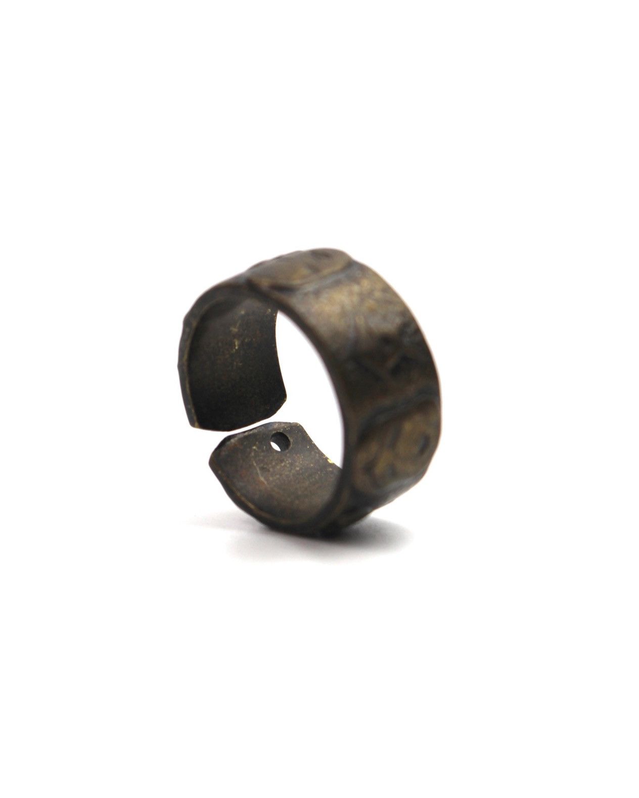 Hysteric Glamour 2000S JAPANESE MADE BRONZE FACES & HEARTS CUFF RING Size ONE SIZE - 2 Thumbnail