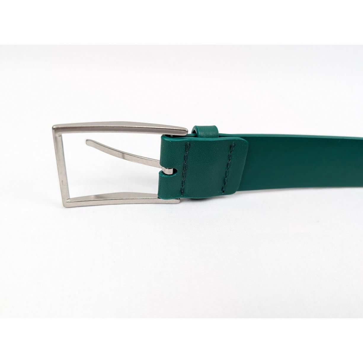 Bottega Veneta o1rshd1 Size: 95/ French Calf Nappa Belt Racing Green/Silver Size 36 - 6 Thumbnail