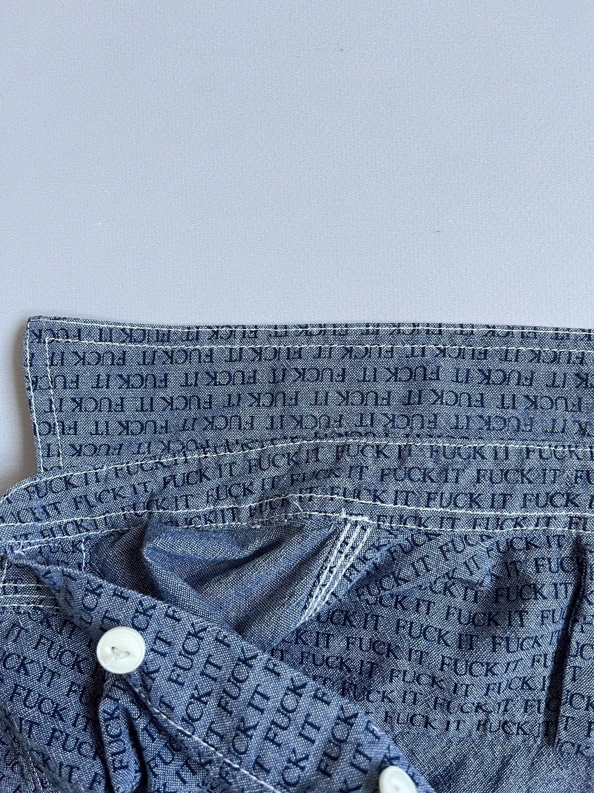 Huf × Thrasher HUF Unisex Blue Chambray Workwear Cat Eye Button Up Shirt Size US M / EU 48-50 / 2 - 7 Thumbnail