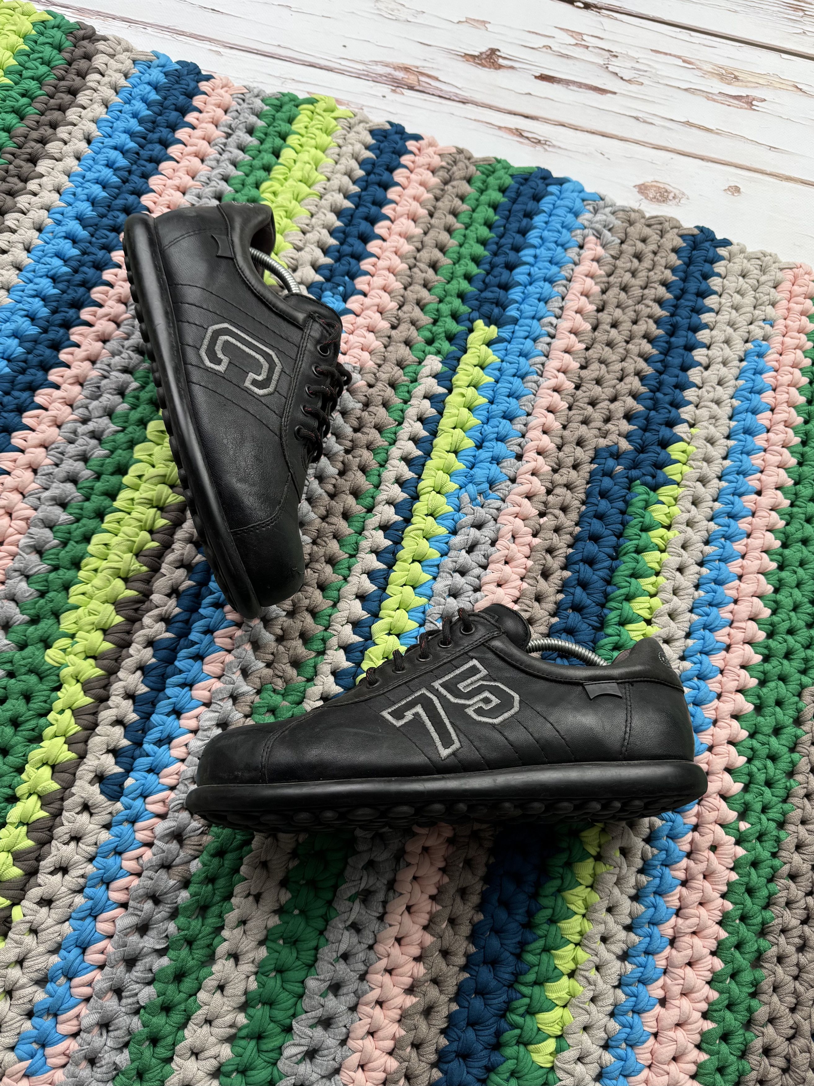Camper Twins Leather Shoes in Black, Men's (Size 10)