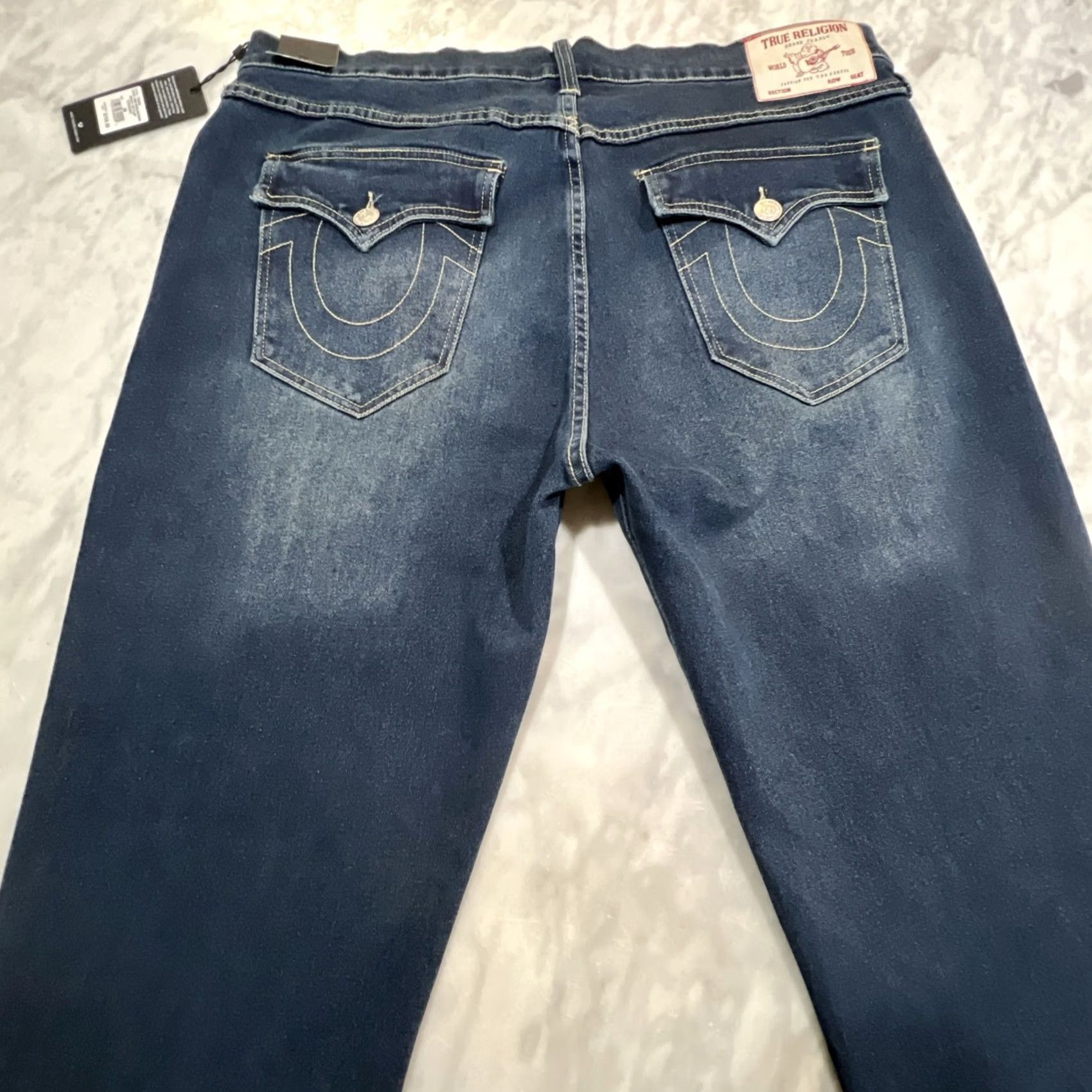True Religion True Religion Ricky Jeans Men 38 Relax Straight Dark Woodland Wash SN Flap NWT Size US 38 / EU 54 - 5 Thumbnail