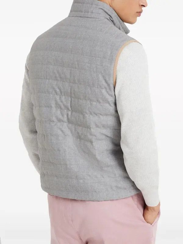 Brunello Cucinelli Wr Padded Vest in Natural Size US L / EU 52-54 / 3 - 4 Thumbnail