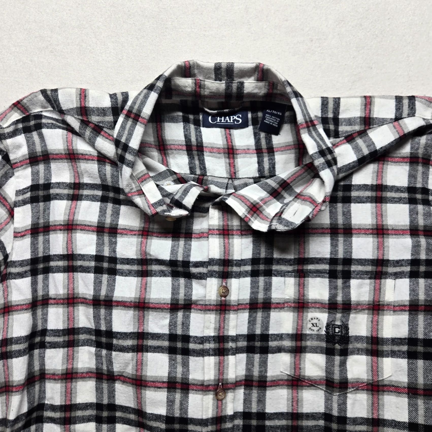 Chaps Chaps Shirt Button-Up XL Mens Flannel Checkered Multicolor Cotton Long Sleeve Casual Button-Down Size US XL / EU 56 / 4 - 2 Thumbnail