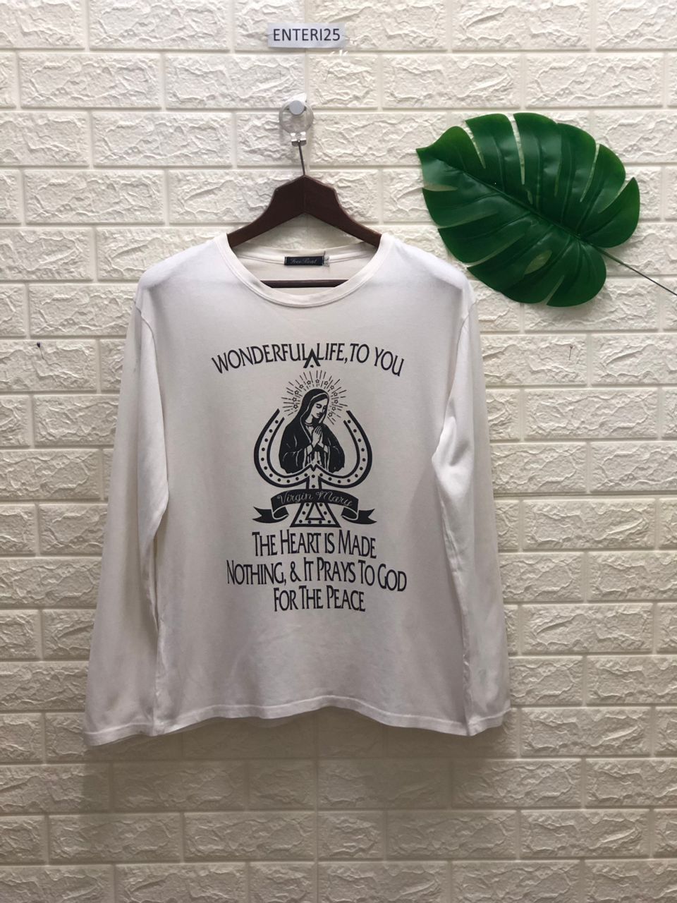Vintage vintage Virgin Marie virgin mary FREE BEAT Long Sleeve Size US L / EU 52-54 / 3 - 1 Thumbnail