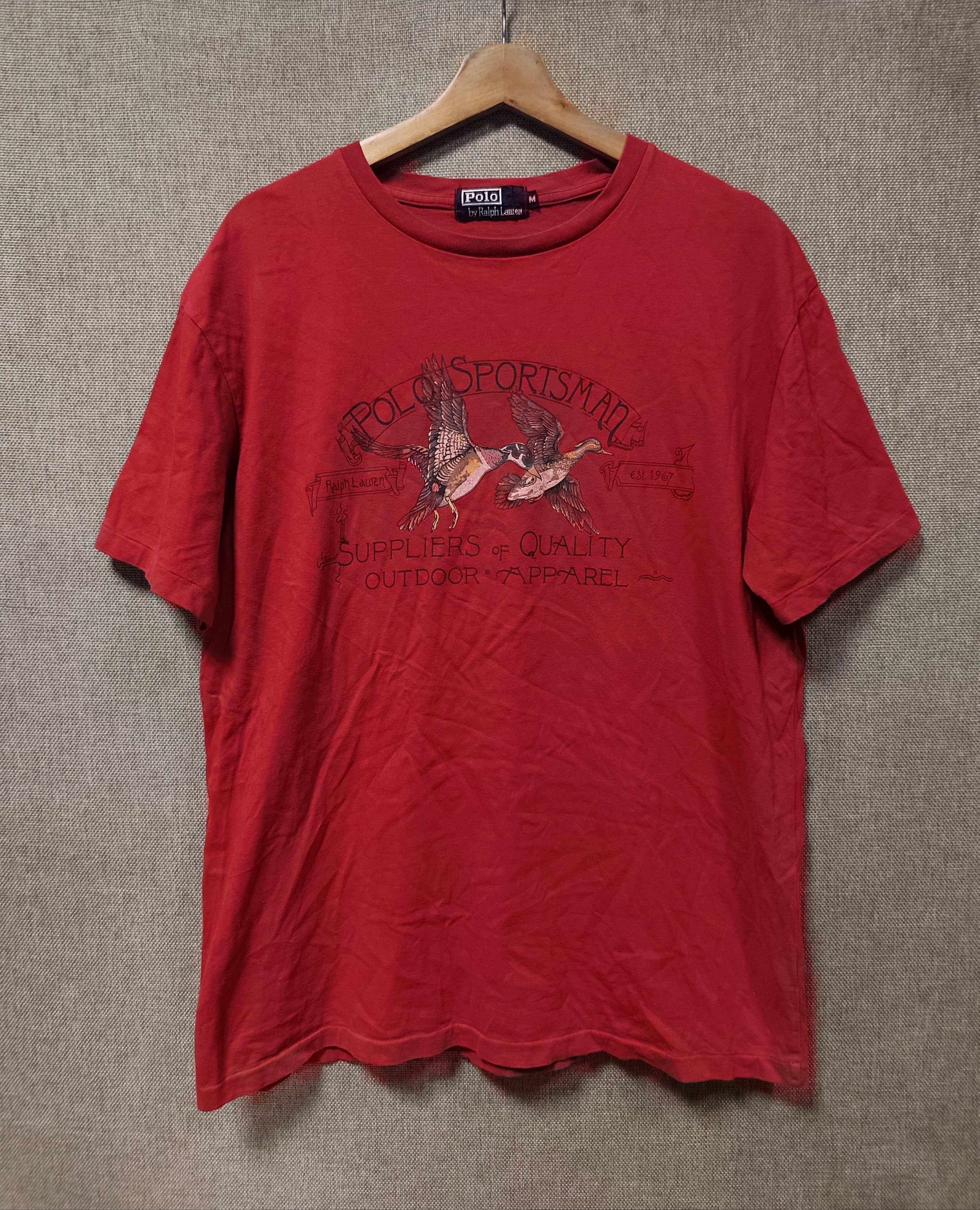 Polo Ralph Lauren vintage 90s t shirt polo ralph lauren sportsman Size US M / EU 48-50 / 2 - 1 Thumbnail