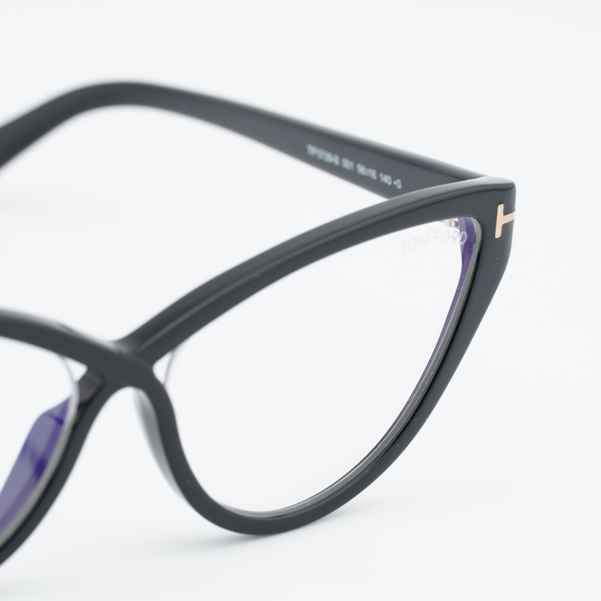 Tom Ford Tom Ford FT5729-B 001 Eyeglasses Black 53mm Cat Eye Frame Size ONE SIZE - 8 Thumbnail