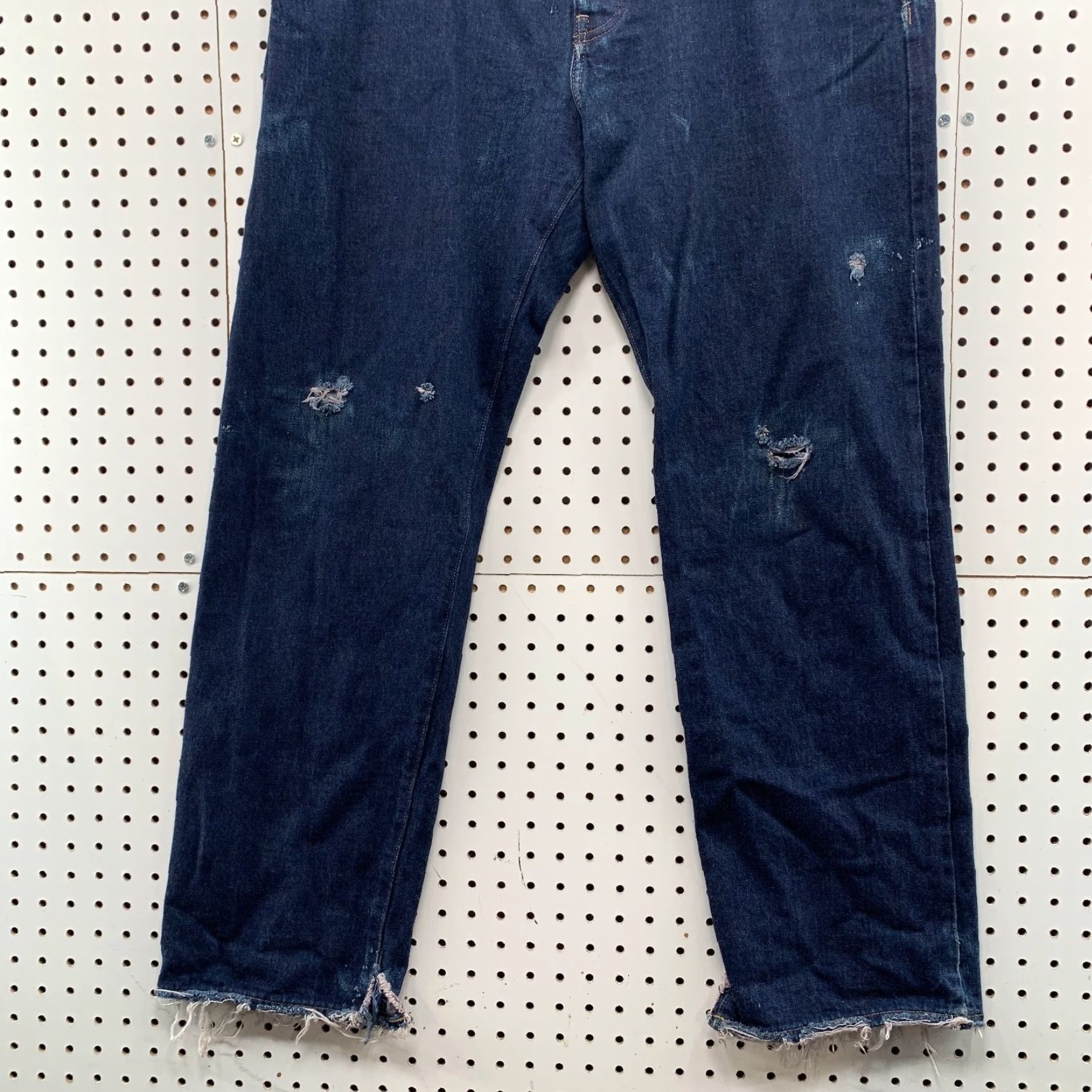 J.Crew JCrew Selvedge Denim Jeans Mens 36X32 Blue Straight Fit Distressed Size US 36 / EU 52 - 3 Thumbnail