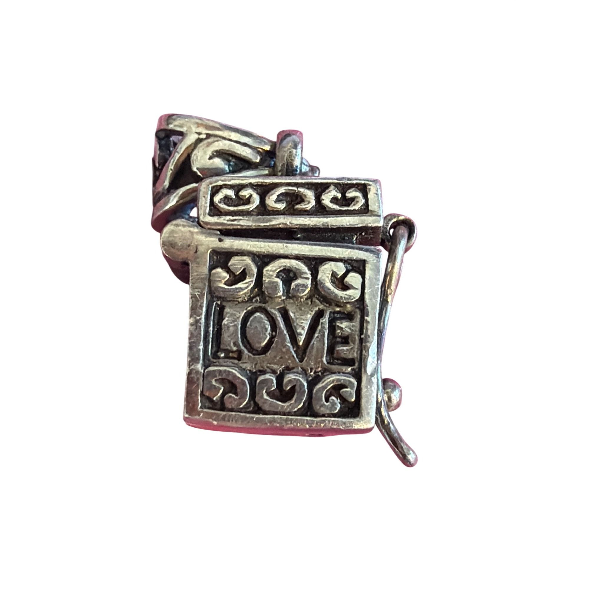 Other Sterling Silver 925 Faith Hope Love Prayer Box Charm Pendant Size ONE SIZE - 2 Thumbnail