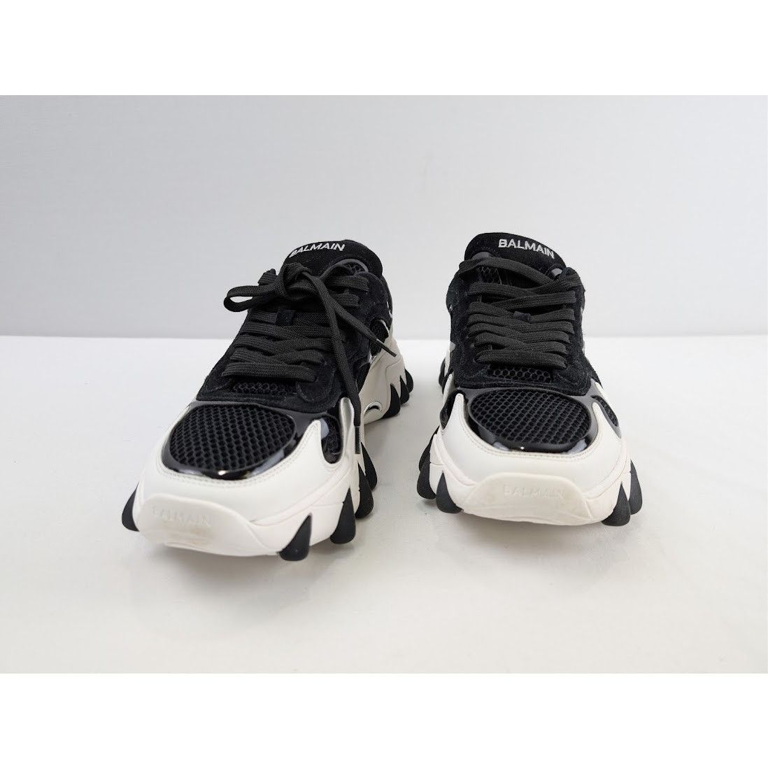 Balmain o1rshd1 Men's B-East Low-Top Sneakers in Black/White Size US 12 / EU 45 - 6 Thumbnail