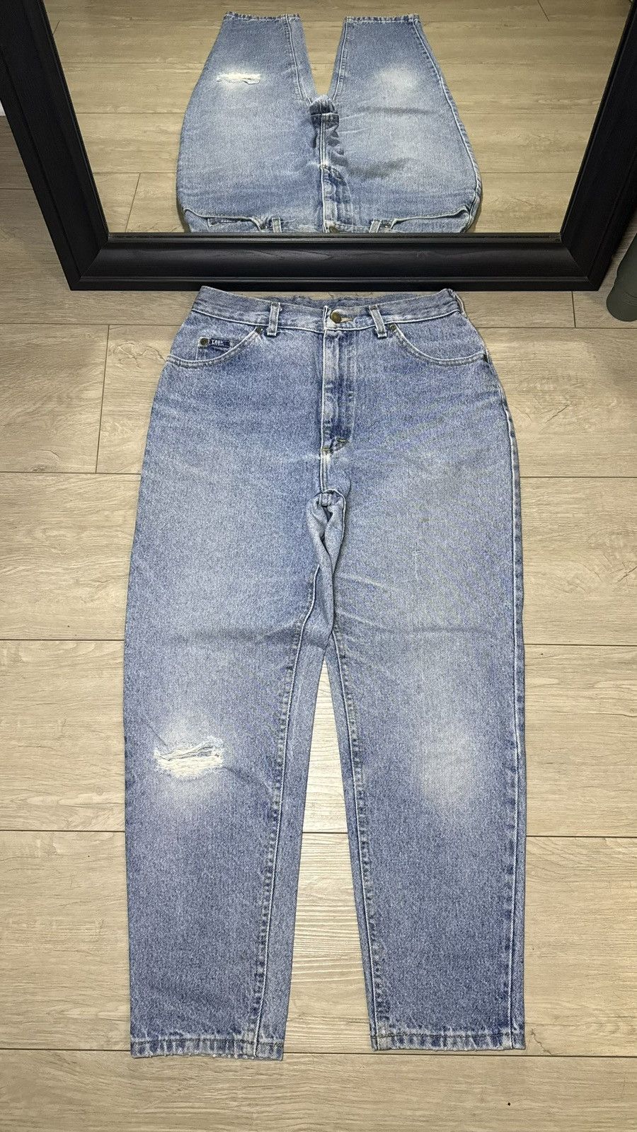 Lee Vintage 1990s Women’s Lee 12 Acid Wash Straight Leg Denim Size 34" / US 12 / IT 48 - 1 Thumbnail