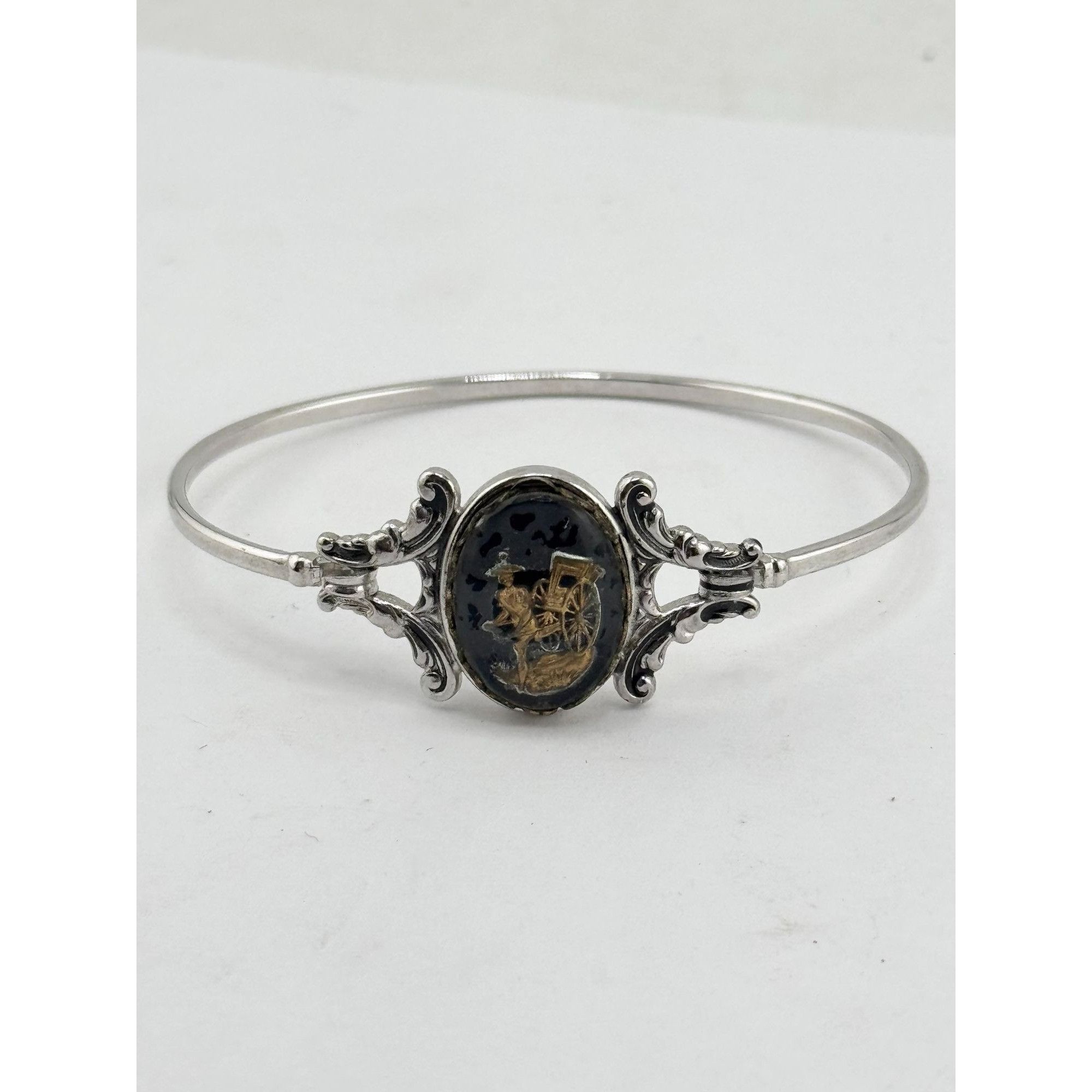 Vintage Vintage Asian reverse bubble glass cuff bangle bracelet Size ONE SIZE - 2 Thumbnail