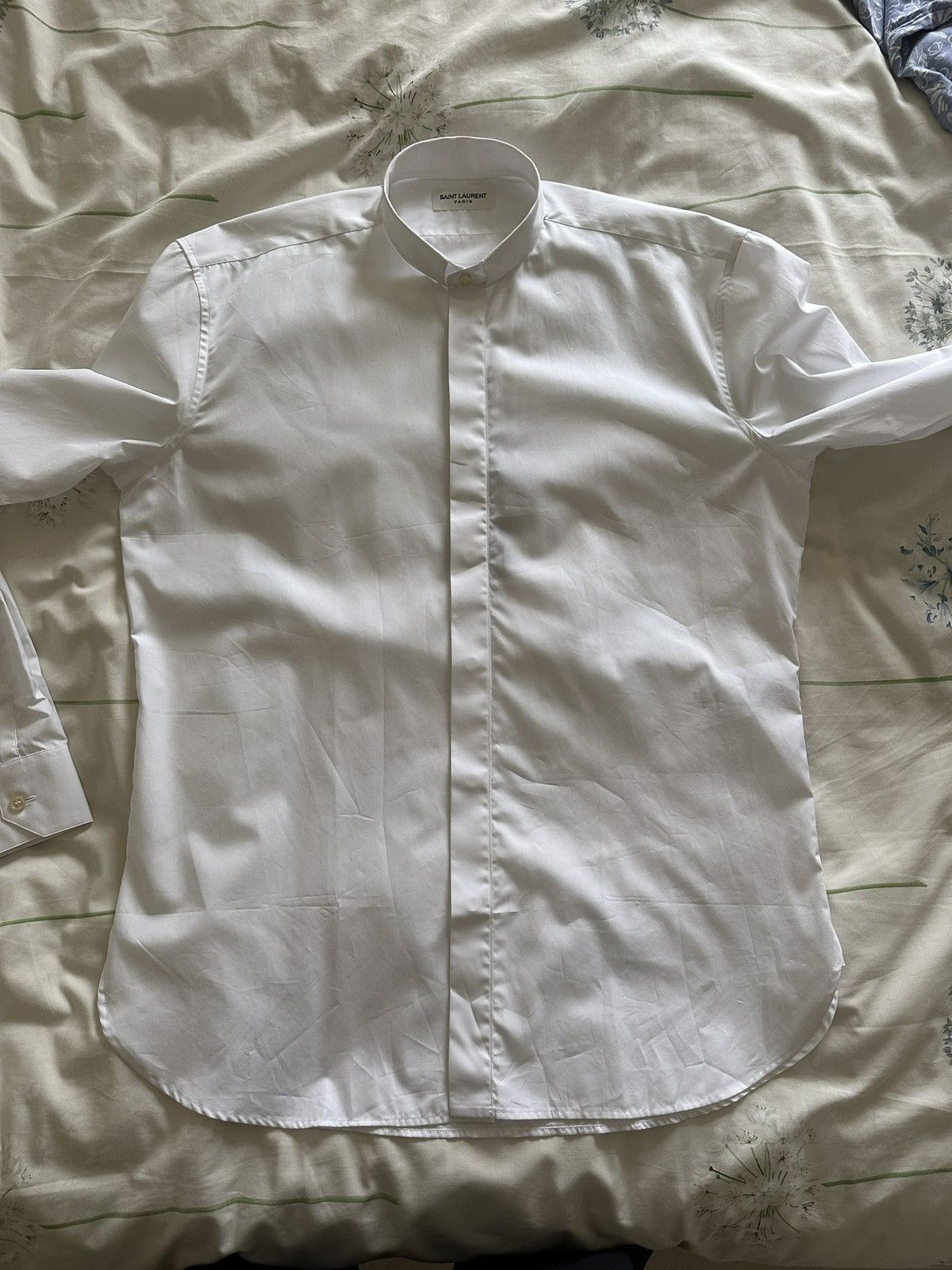 Saint Laurent Paris FW19 Saint Laurent fixed collar white shirt 40 Size 40R - 14 Thumbnail