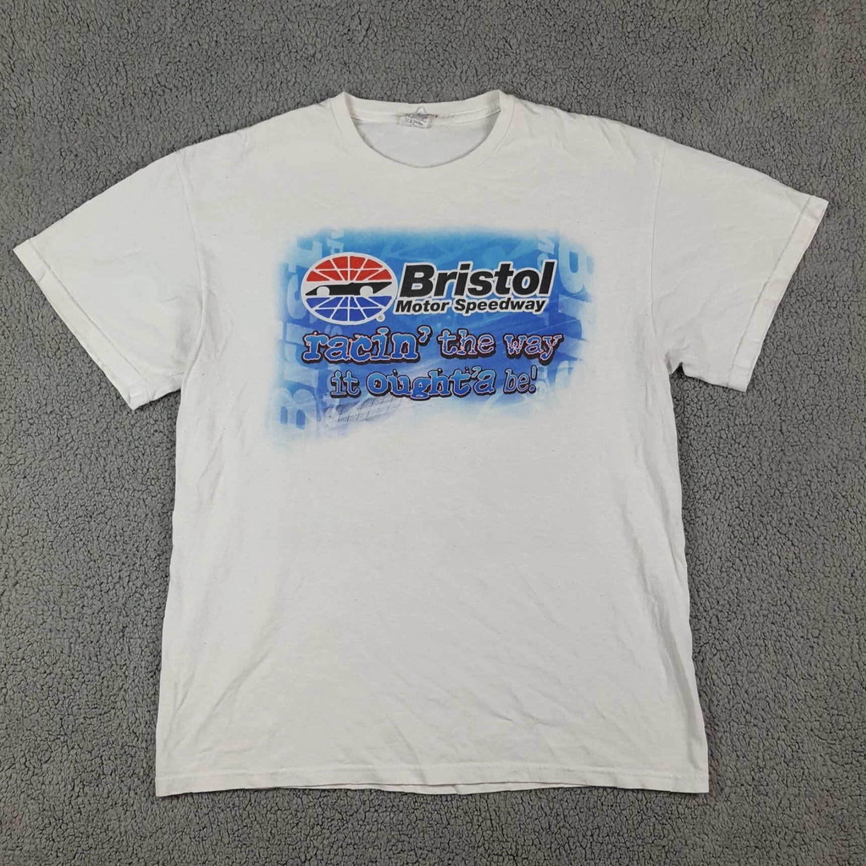 Delta VINTAGE NASCAR T-Shirt Men Medium Bristol Motor Speedway Retro Race Cars 90s Y2K Outdoor Size US M / EU 48-50 / 2 - 2 Thumbnail