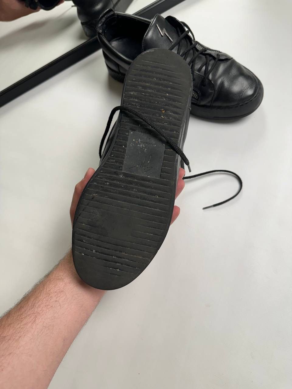 Giuseppe Zanotti Giuseppe Zanotti Frankie Zip-Detail Leather black Shoes Size US 10 / EU 43 - 5 Thumbnail