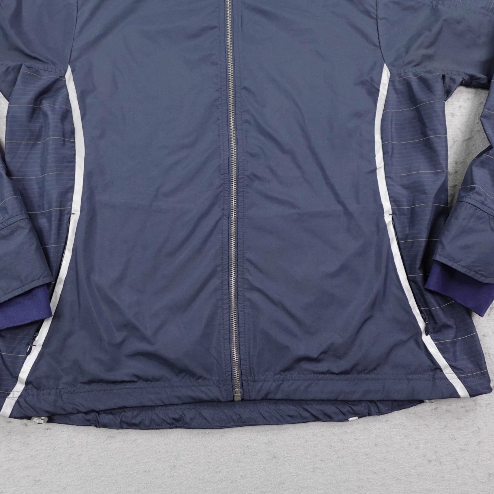 Athleta Athleta Jacket Womens XL Blue Windbreaker Full Zip Reflective Running Track Coat Size XL / US 12-14 / IT 48-50 - 3 Thumbnail