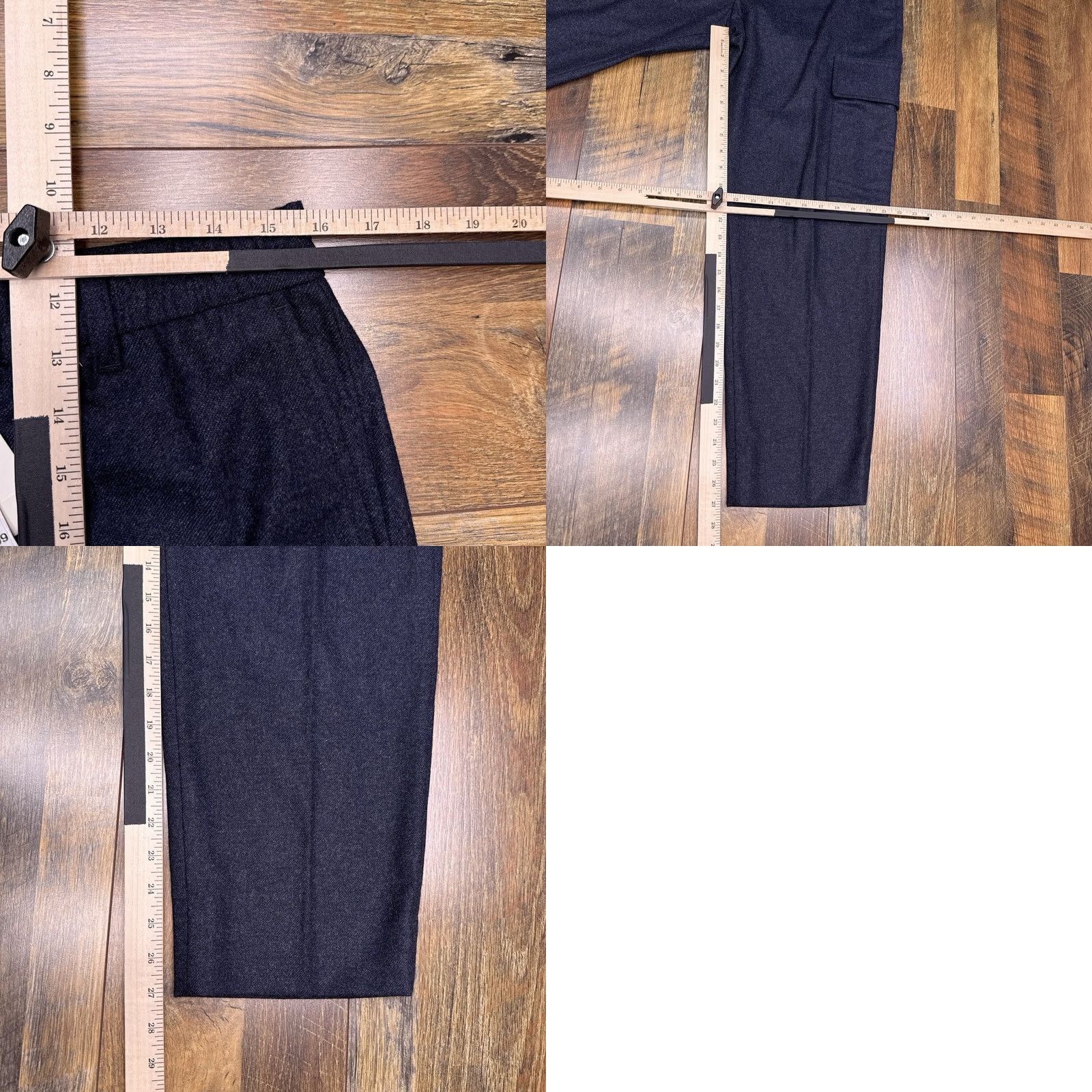 Banana Republic Banana Republic Pants Mens 32 Navy Wool Flannel Elastic Waist Straight Leg Cargo Zip Button Dry Clean Only Size US 32 / EU 48 - 9 Thumbnail