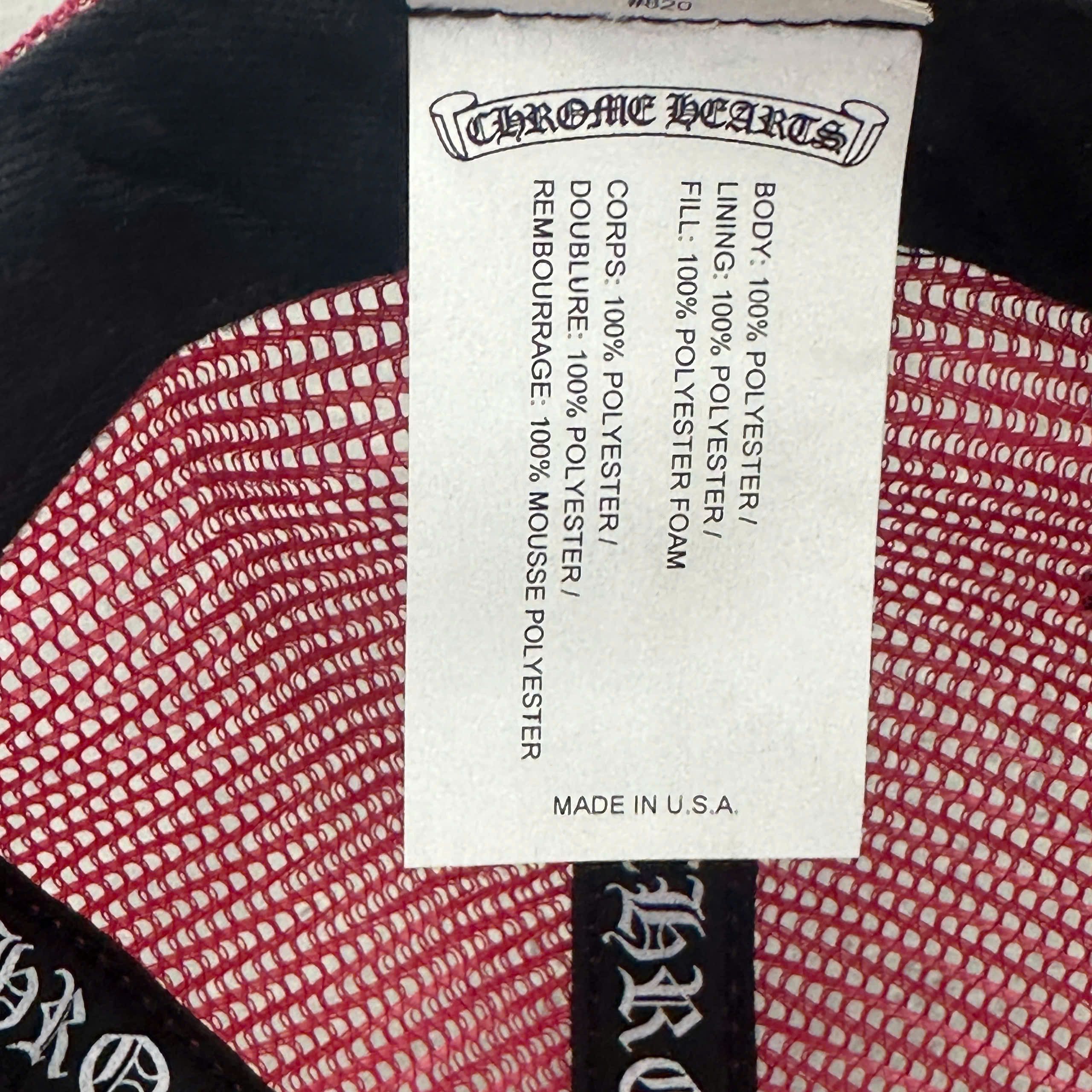 Chrome Hearts CHROME HEARTS King Taco Trucker Hat RED Size ONE SIZE - 8 Thumbnail