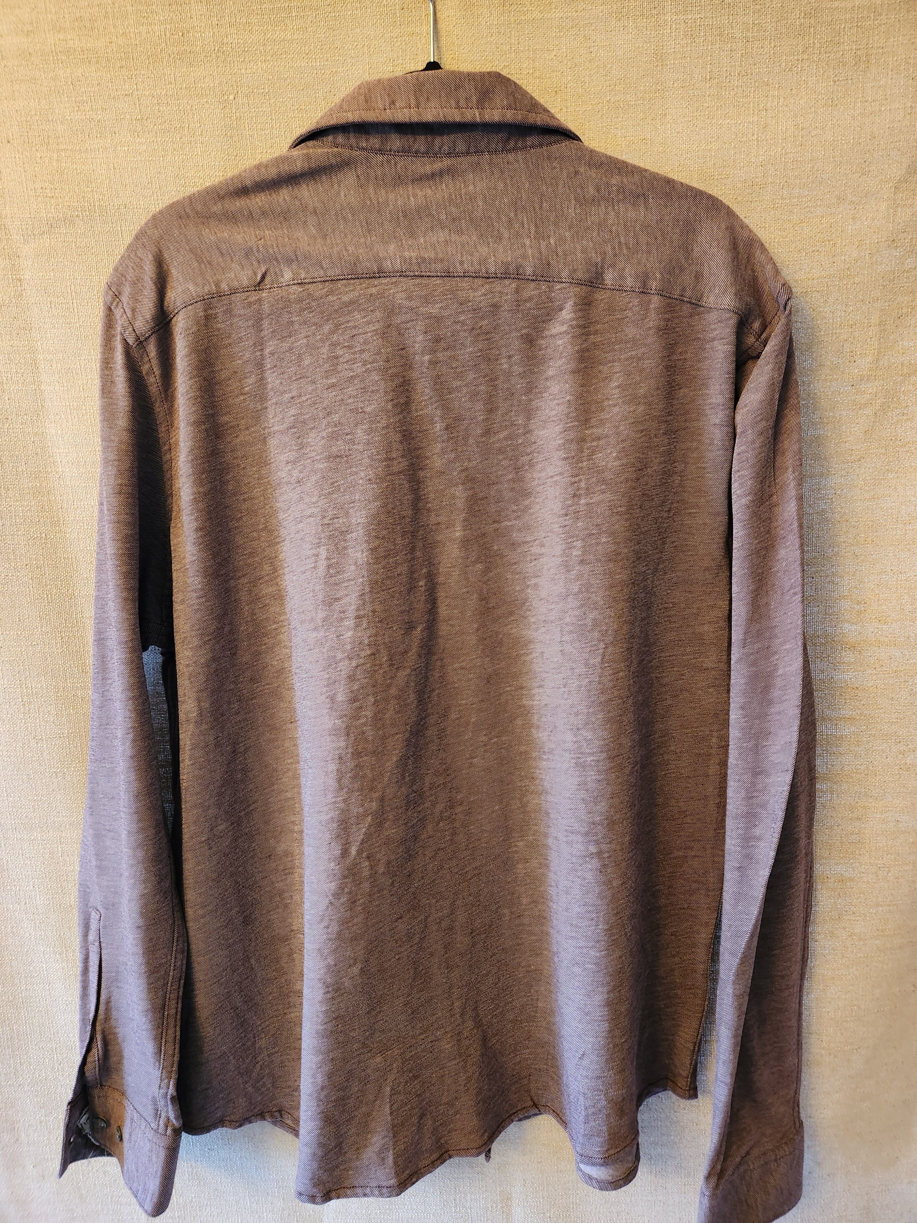 DKNY NWT Men's 100% Cotton Knit Button Front Long Sleeve Shirt Size US L / EU 52-54 / 3 - 2 Thumbnail