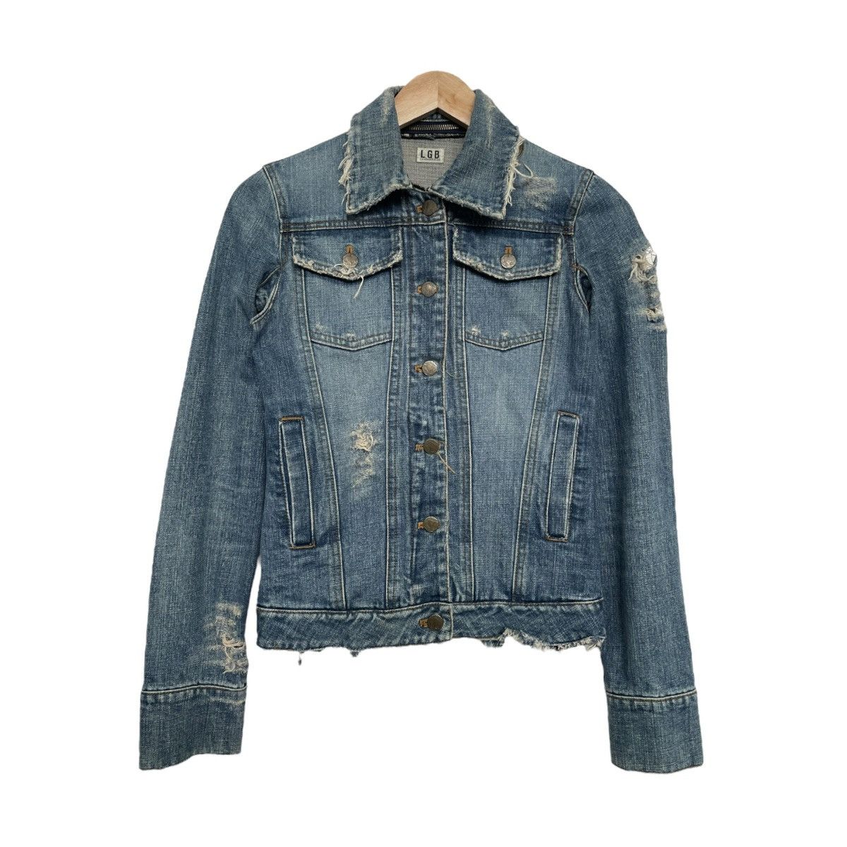 image of Le Grande Bleu L G B Lgb Denim Jacket in Blue, Men's (Size XS)