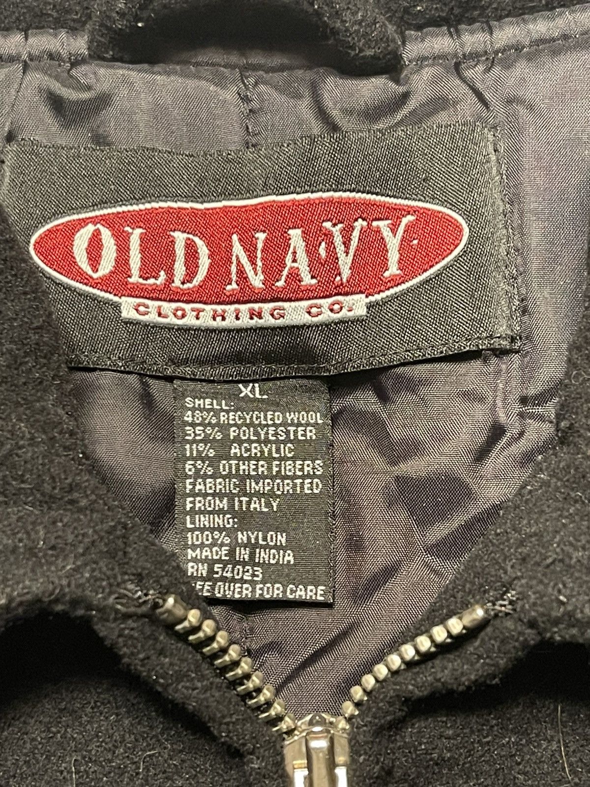 Old Navy Old Navy Black Wool Blend Double Breasted Classic Coat Size US XL / EU 56 / 4 - 6 Thumbnail