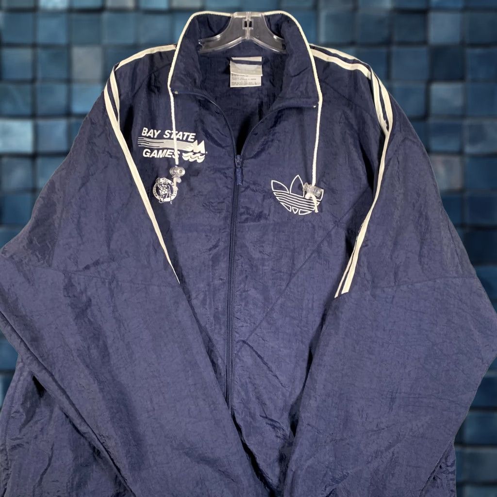 Adidas VINTAGE Adidas Track Jacket Mens L Blue Bay State Games Celtics 90s Size US L / EU 52-54 / 3 - 1 Thumbnail