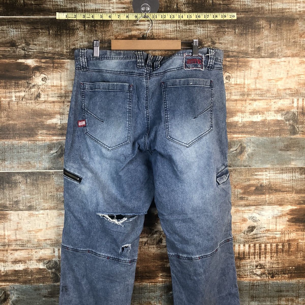 Japanese Brand DL Blue B Cargo Multipocket Blue Pants #C290 Size US 33 - 14 Thumbnail