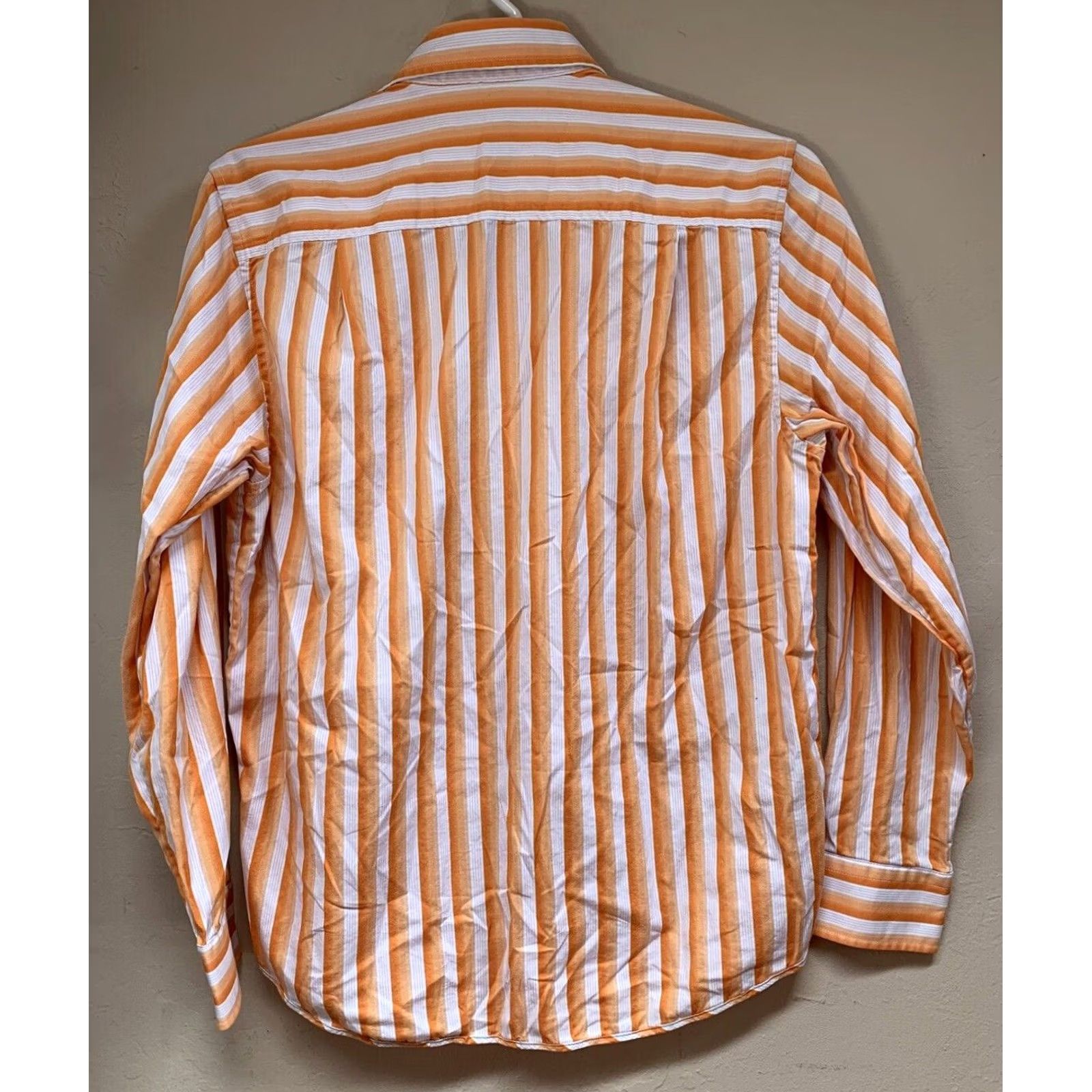 Tommy Bahama Tommy Bahama Mens Button Up Long Sleeve Shirt Orange Striped Cotton M Size US M / EU 48-50 / 2 - 2 Thumbnail