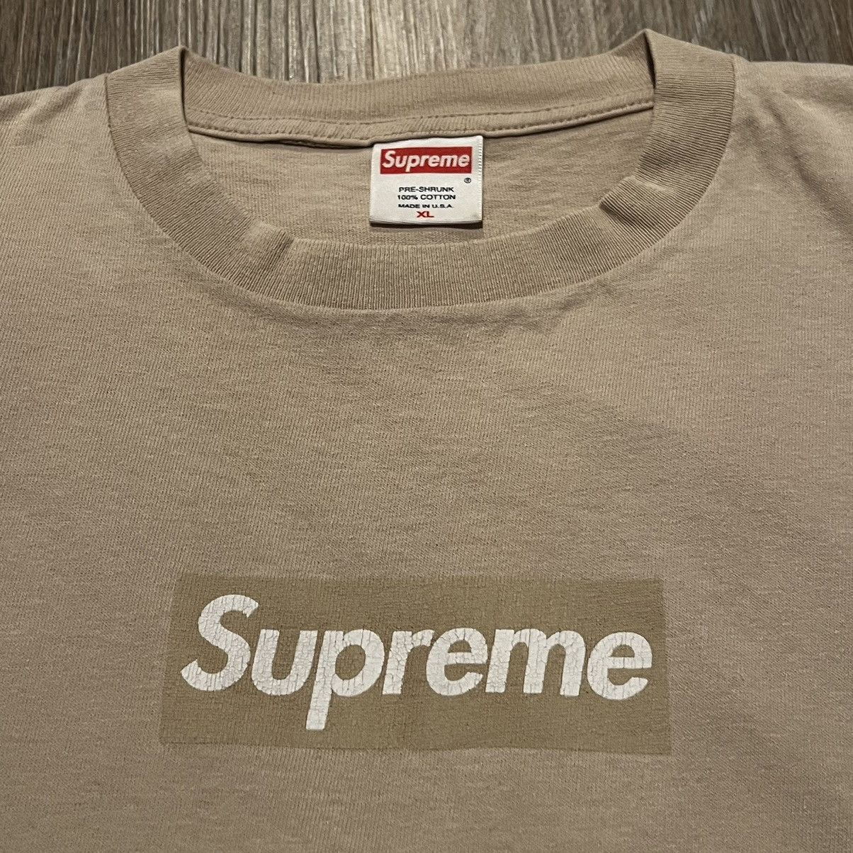 Supreme Supreme Tan Bogo Tan Box logo tee Sand bogo tonal 2003 tee Size US XL / EU 56 / 4 - 7 Thumbnail