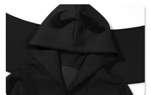 Anime × Japanese Brand Unisex sweatshirt with a hood little devil punk rock Size US L / EU 52-54 / 3 - 3 Thumbnail