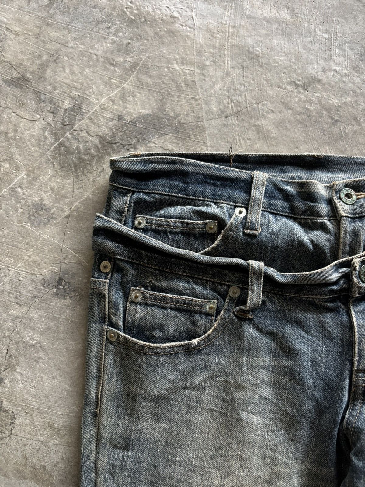 PPFM DOUBLE WAIST ZEROSAIL DISTRESSED JAPANESE BORO WASHED PUNK Size US 33 - 10 Thumbnail