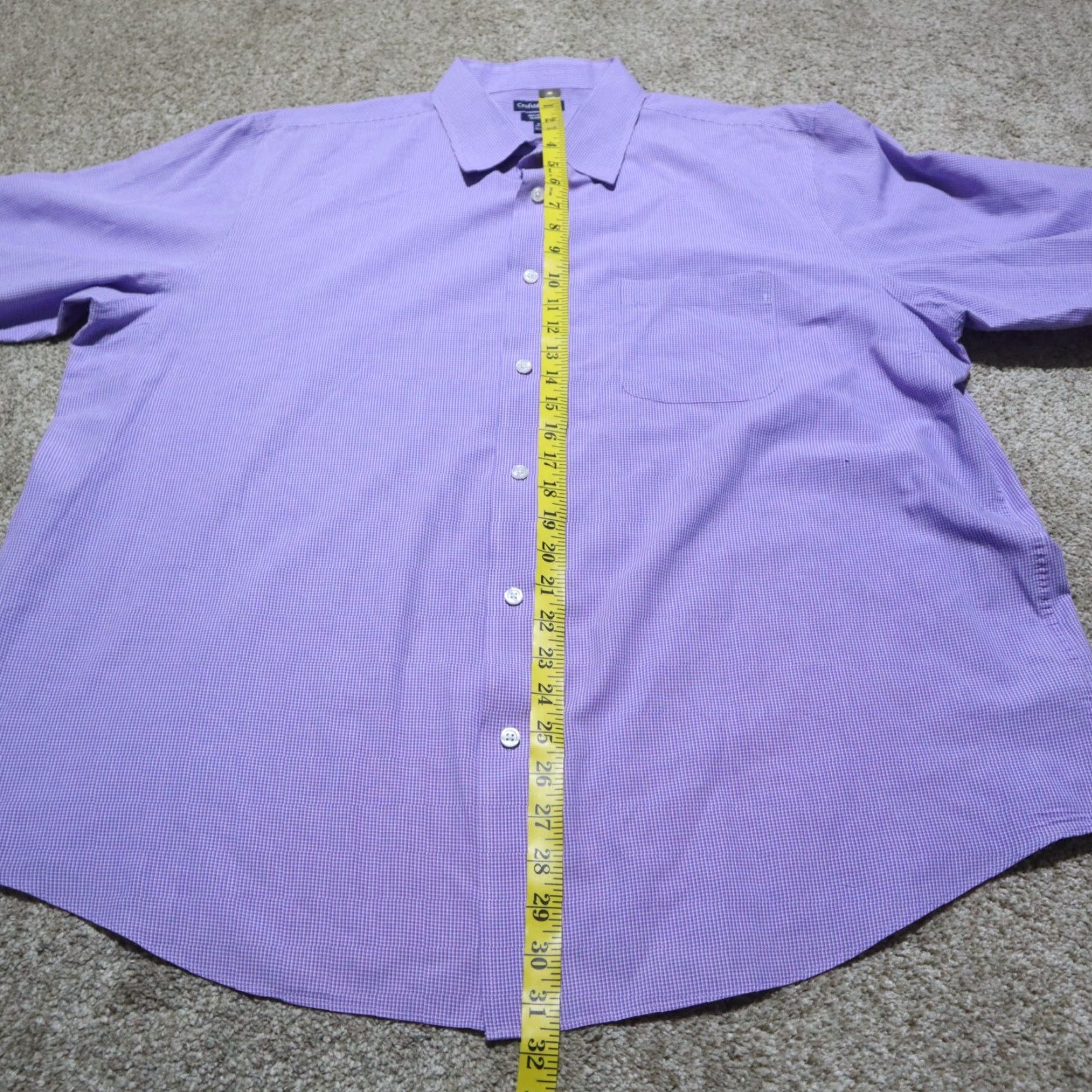 Croft & Barrow Croft & Barrow Shirt Button-Up Long Sleeve 2XL Purple Men Size US XXL / EU 58 / 5 - 6 Thumbnail